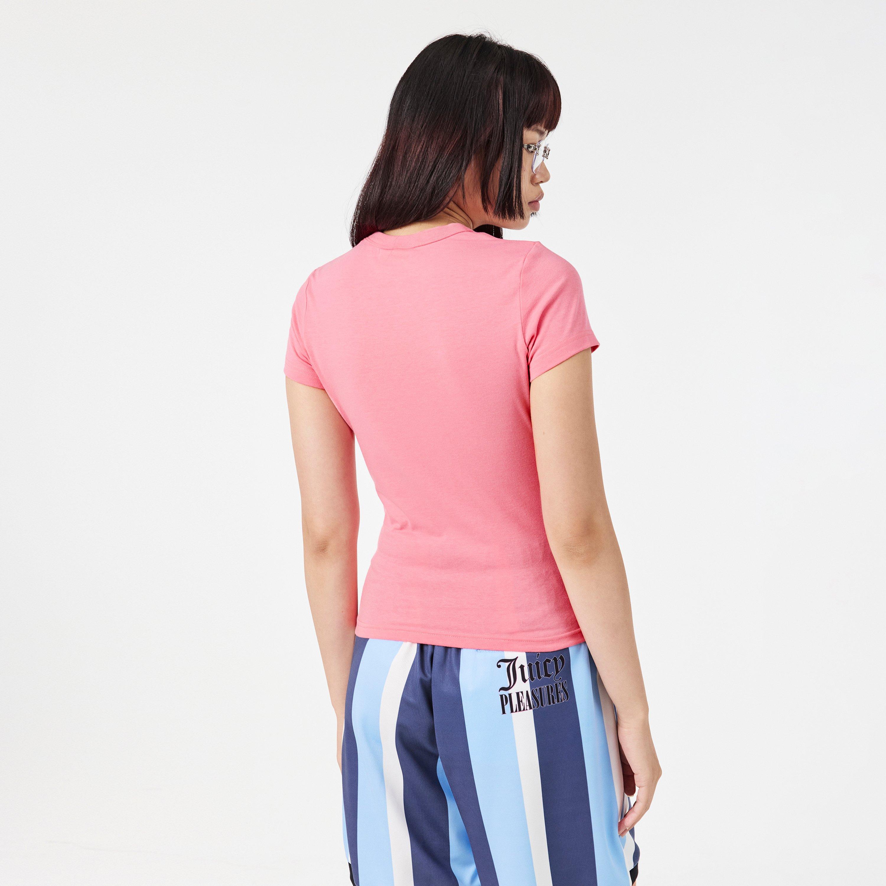 Pink - Pleasures - X Juicy Couture Slogan Baby Tee - 4