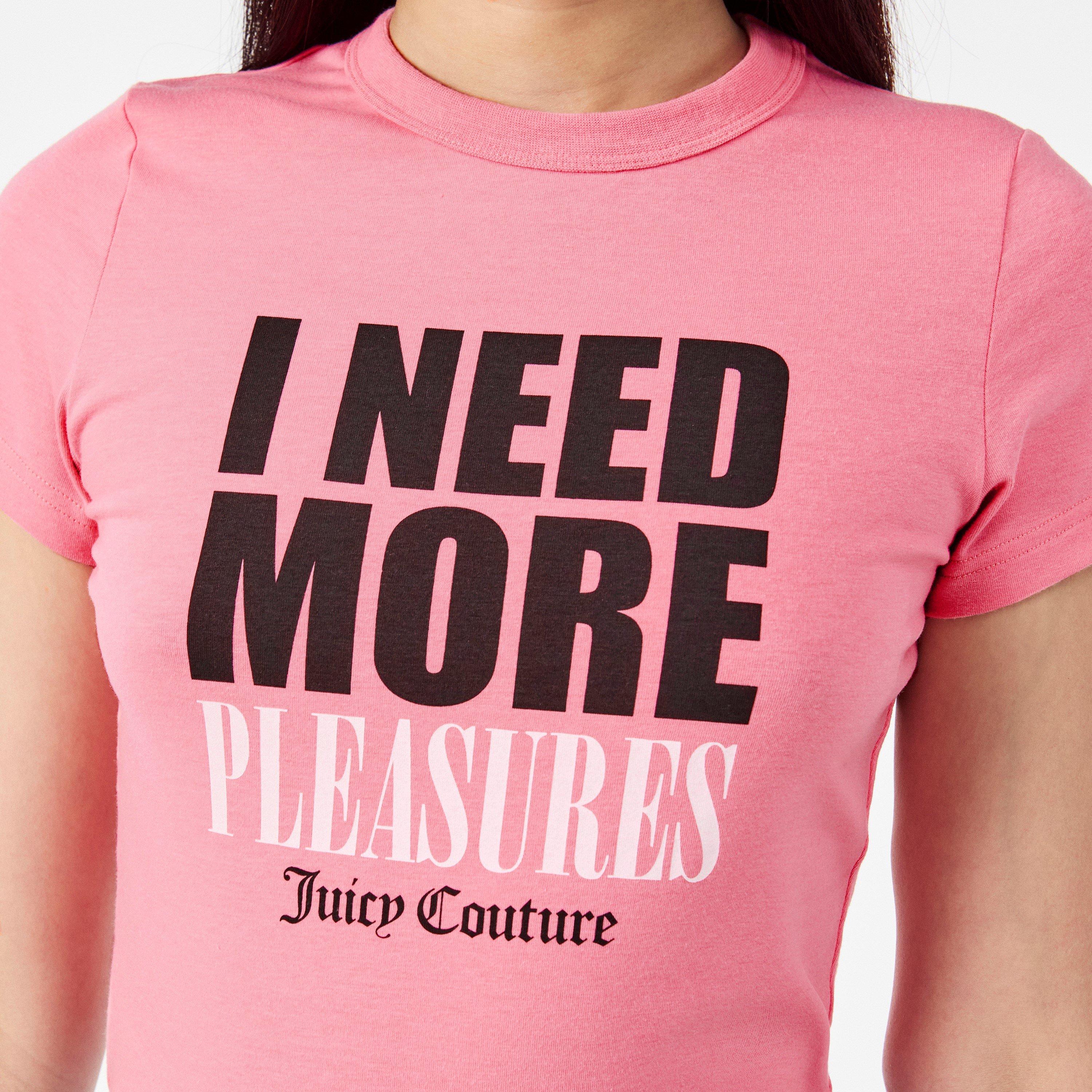 Pink - Pleasures - X Juicy Couture Slogan Baby Tee - 5