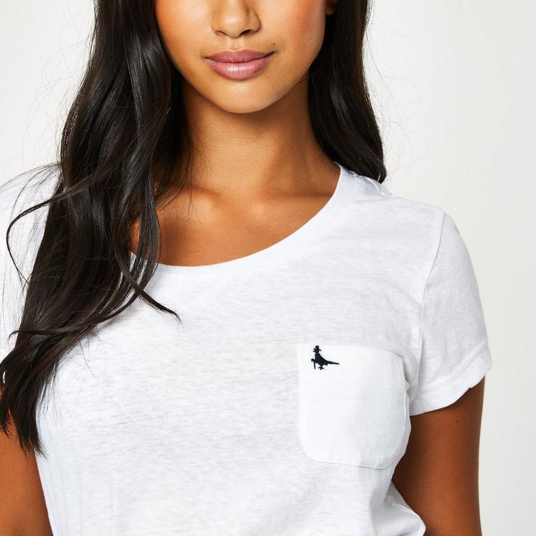 Blanc - Jack Wills - Calvin Klein Różowy T-shirt z dużym logo z przodu - 3