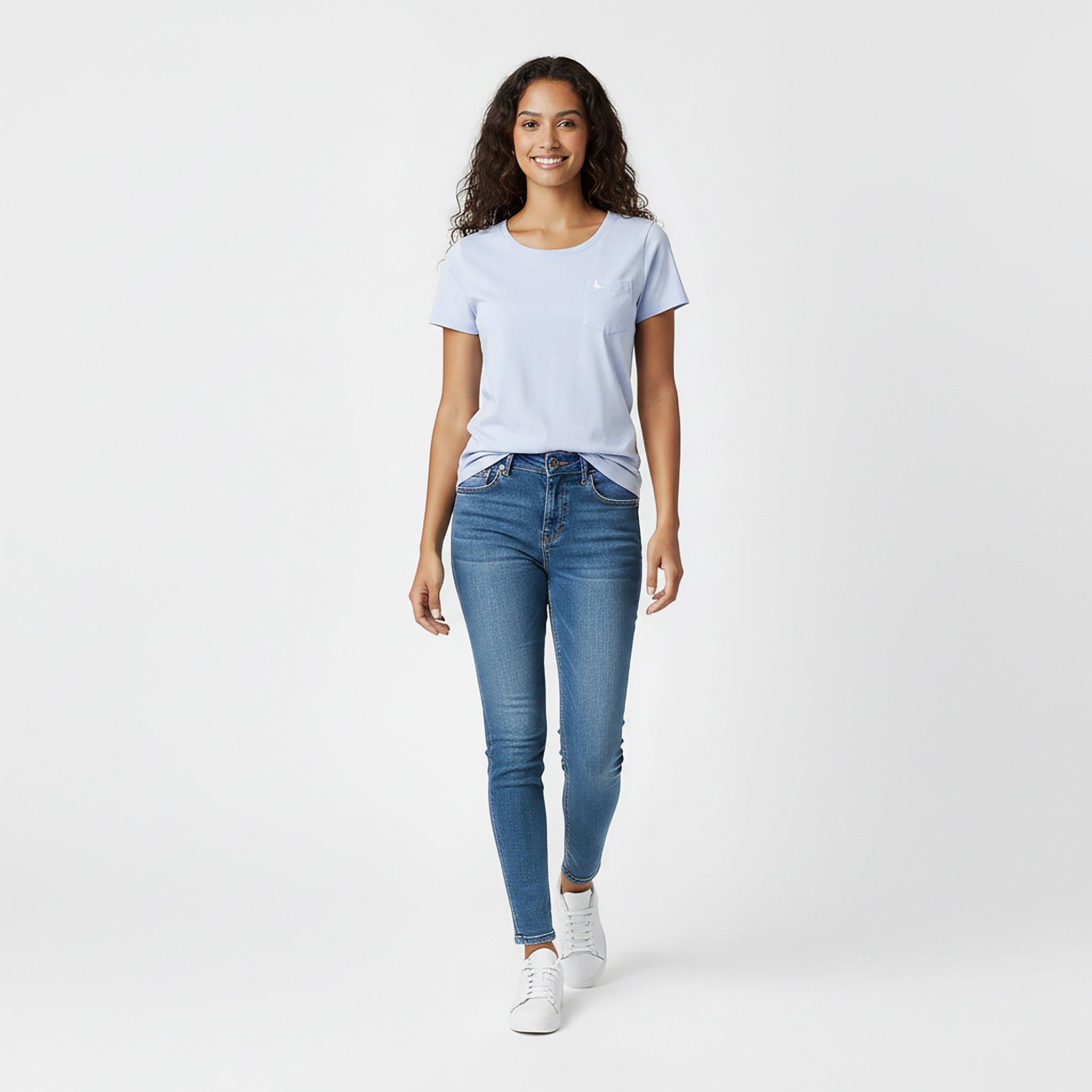 Blue - Jack Wills - Fullford Pocket T-Shirt Ladies - 5