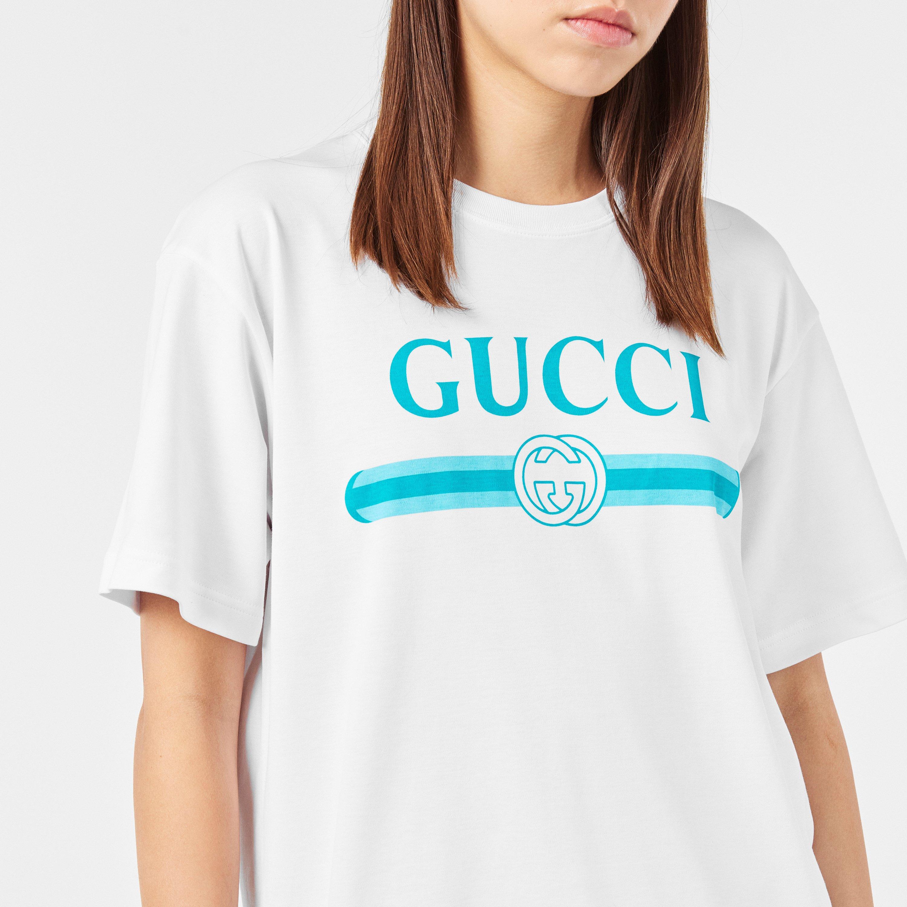 White/Mc - Gucci - Women's Oversized T-Shirt - 5
