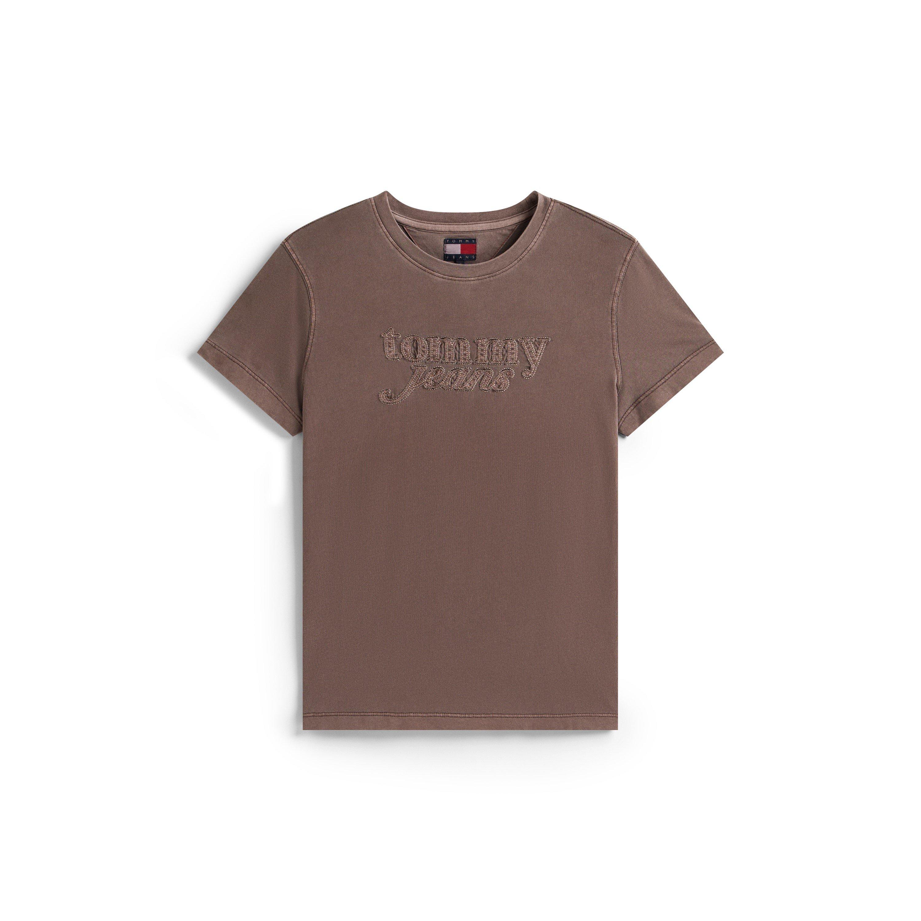 Tommy Jeans Women's Gmd Script T-Shirt - Black Walnut - 12 (M)