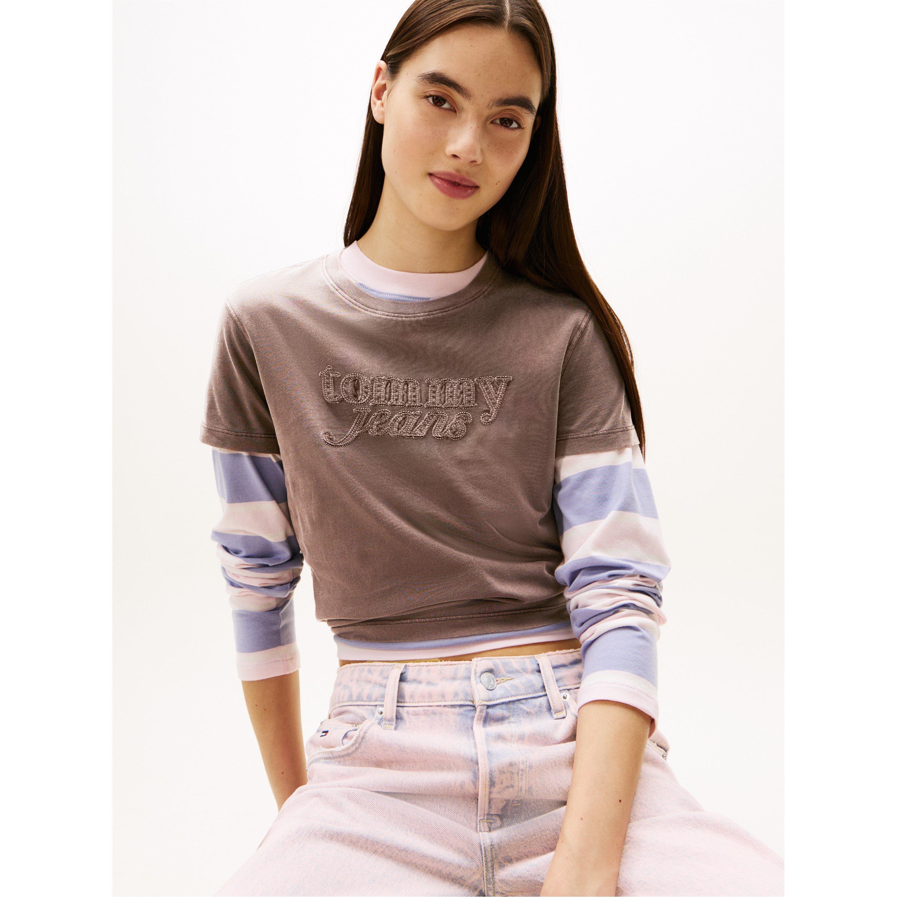 Crni orah - Tommy Jeans - Women's GMD Script T-Shirt - 3