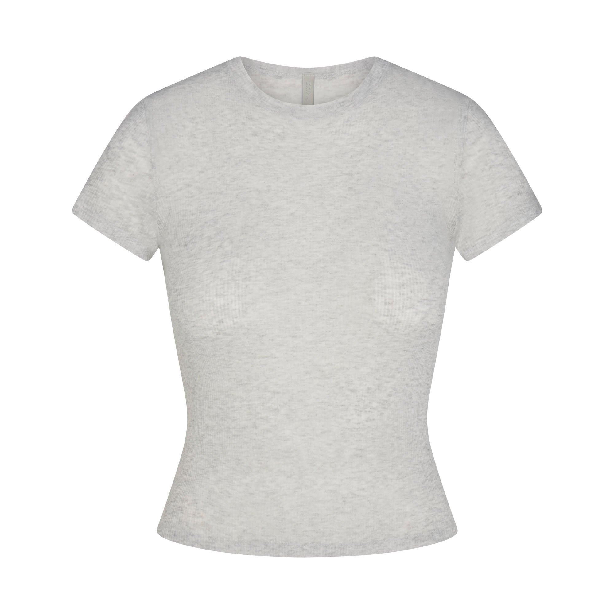 L HEATHER GREY - SKIMS - Women's Crew T-Shirt - 1