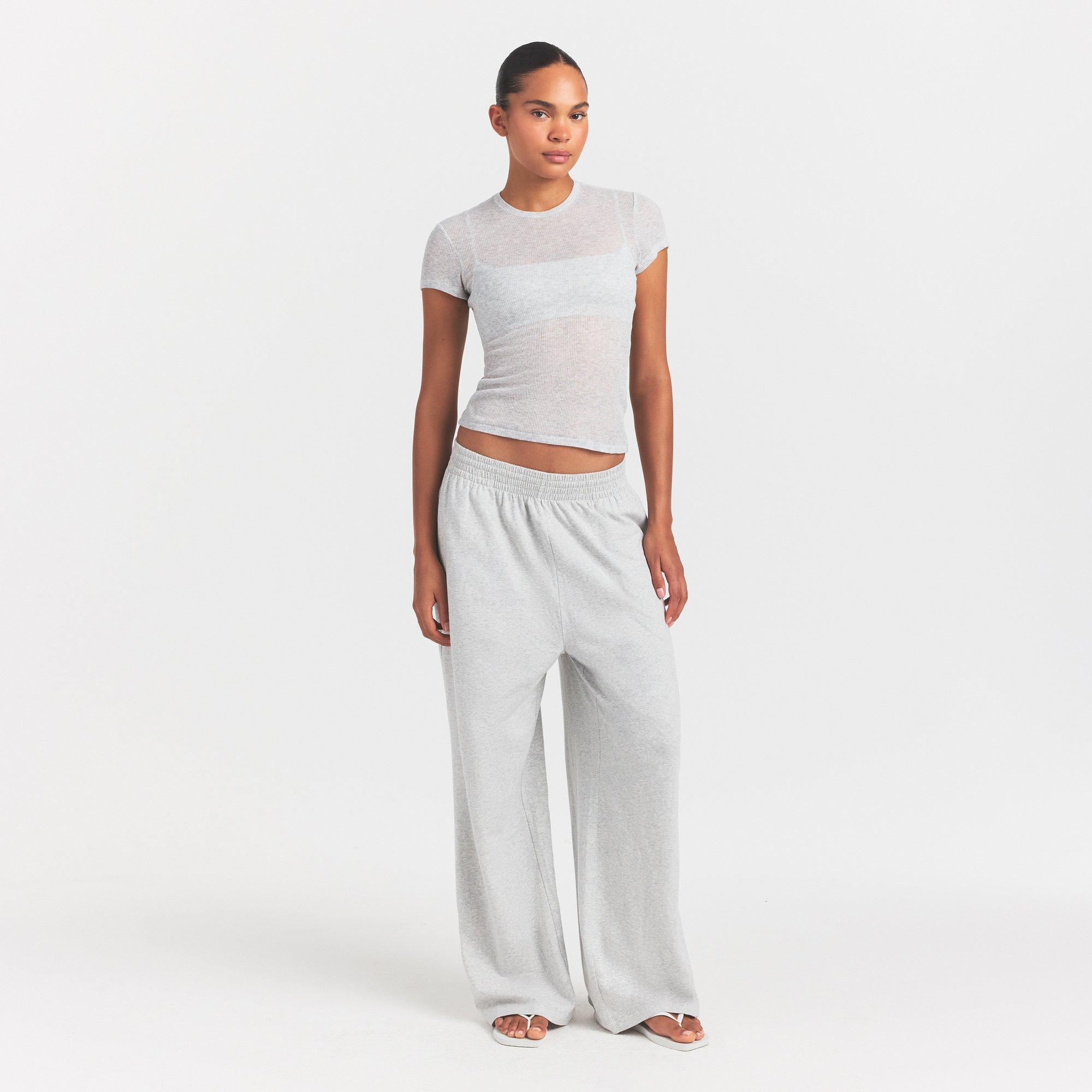 L HEATHER GREY - SKIMS - Women's Crew T-Shirt - 4