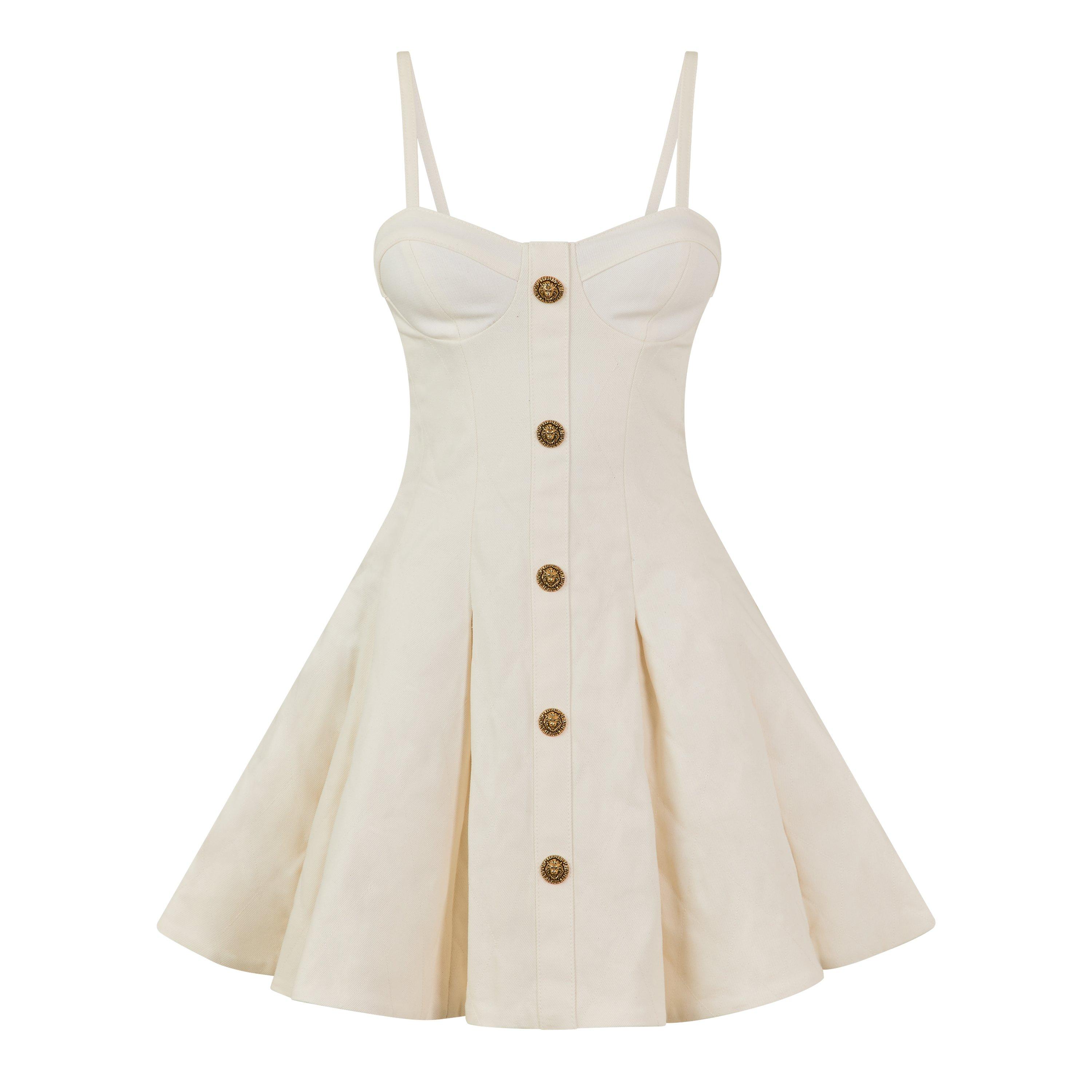 White - Balmain - Balmain Denim Dress Ld63 - 1