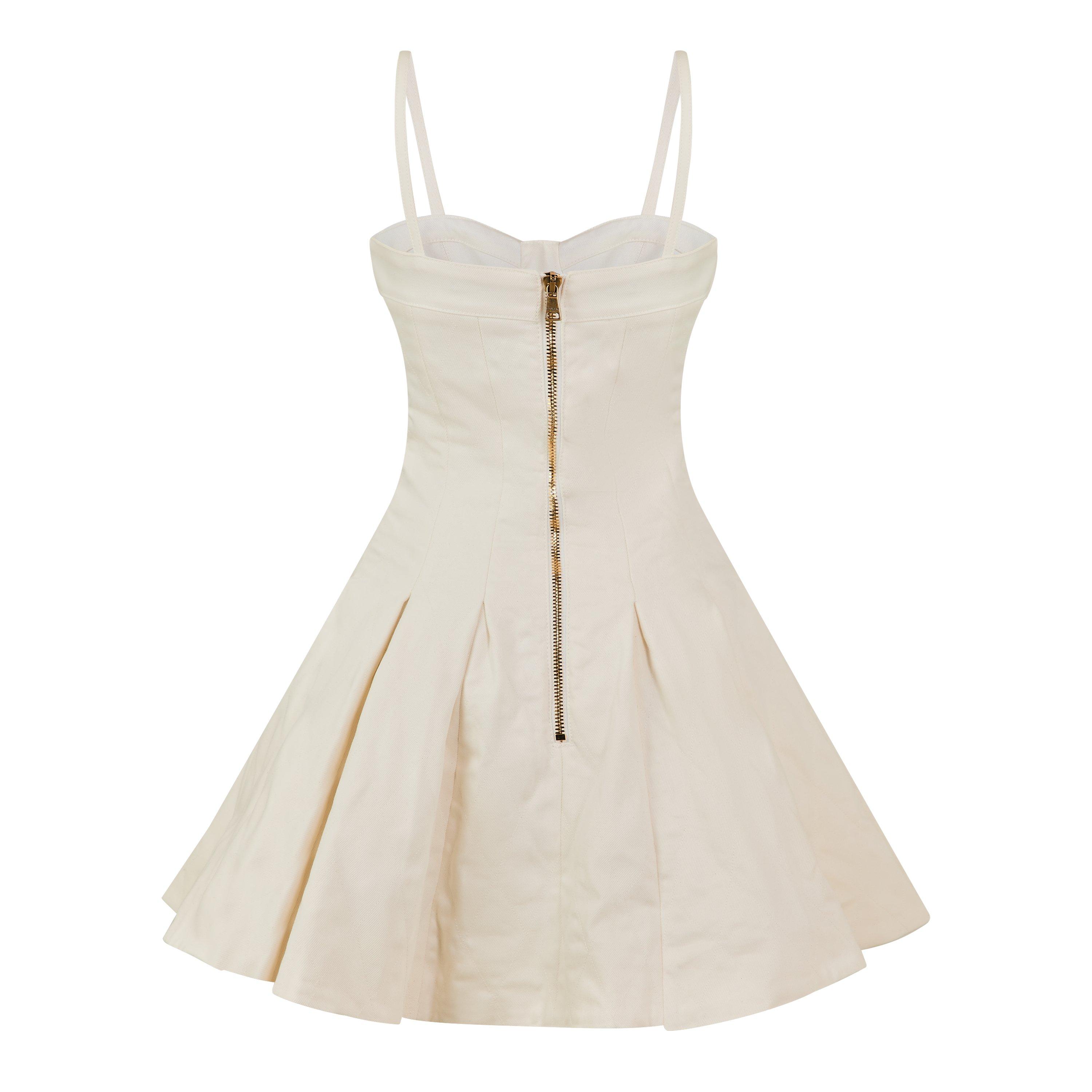 White - Balmain - Balmain Denim Dress Ld63 - 2