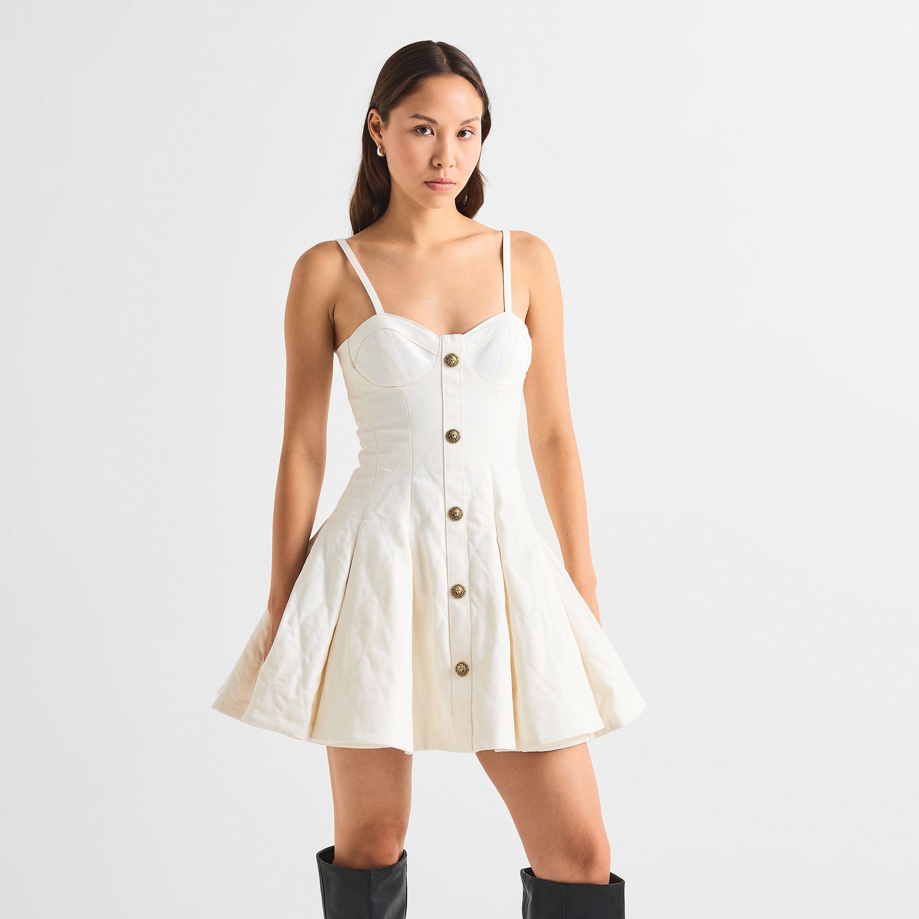 White - Balmain - Balmain Denim Dress Ld63 - 3