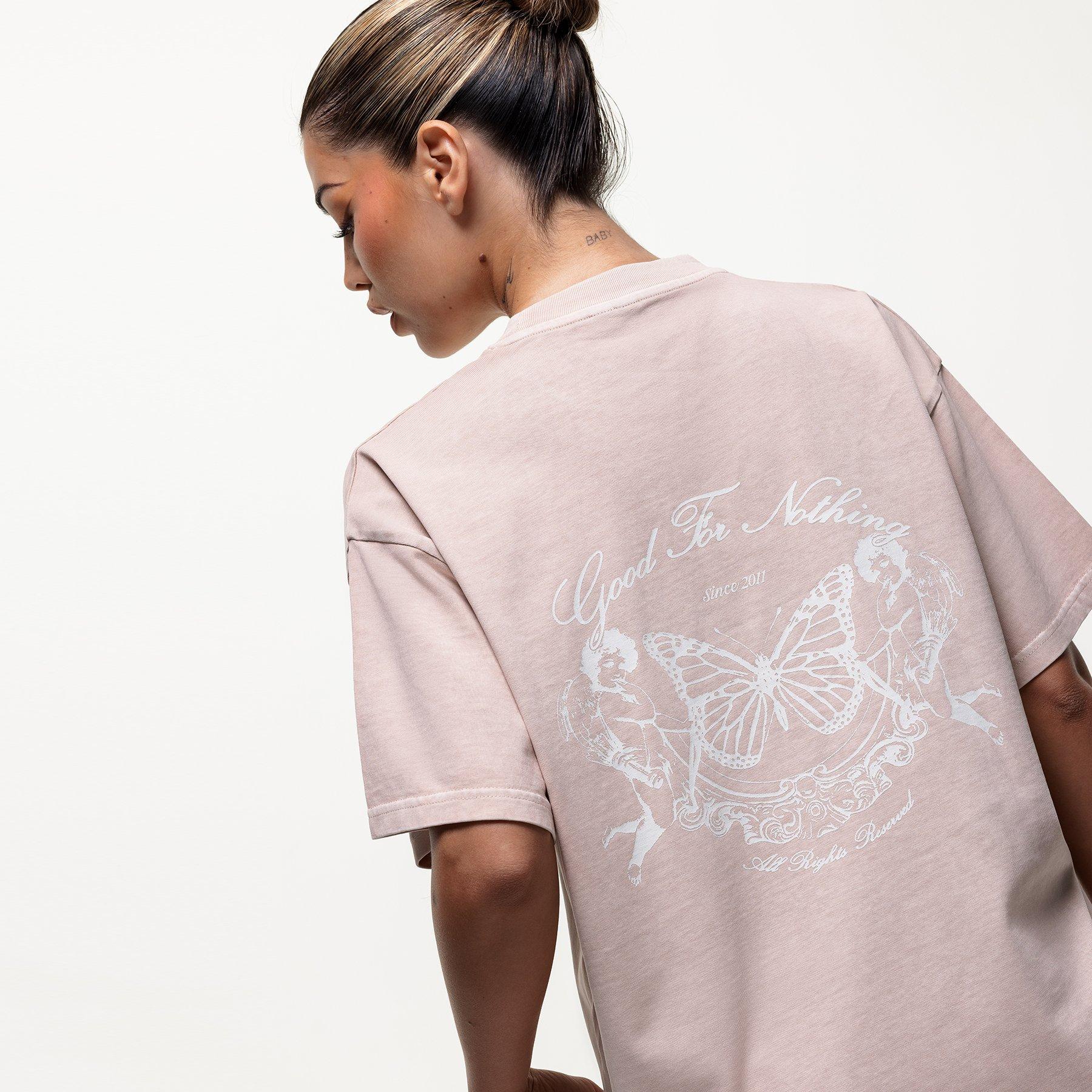 Lyserød - Good For Nothing - Oversized T-shirt Pink - 4