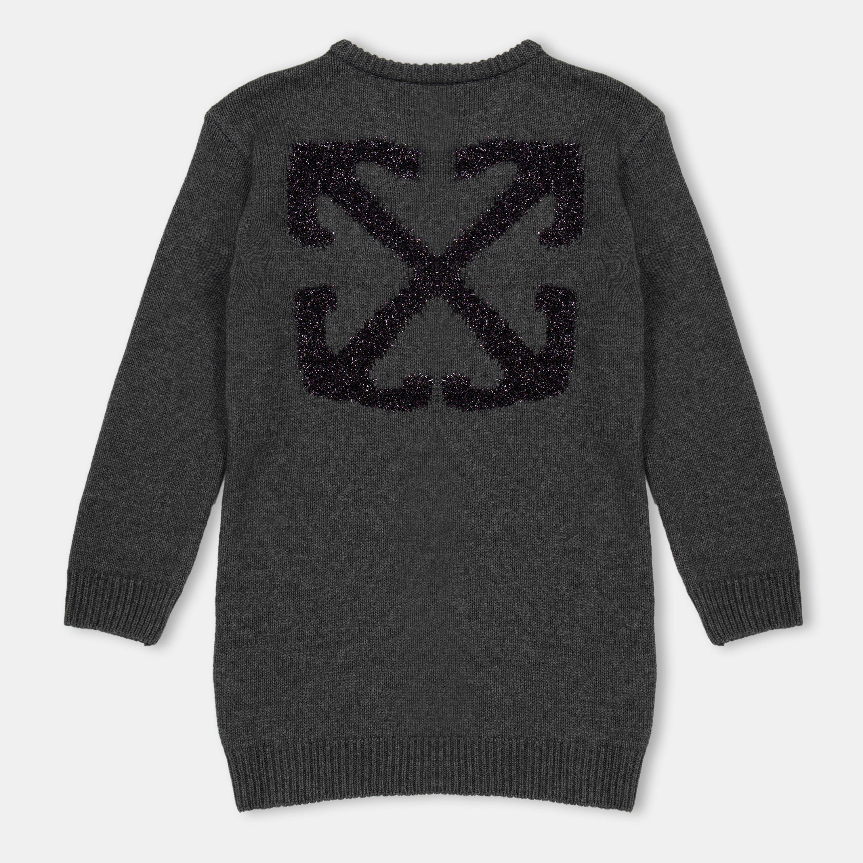 Grey/Silver - Off White - Kids Maxi Dress - 2