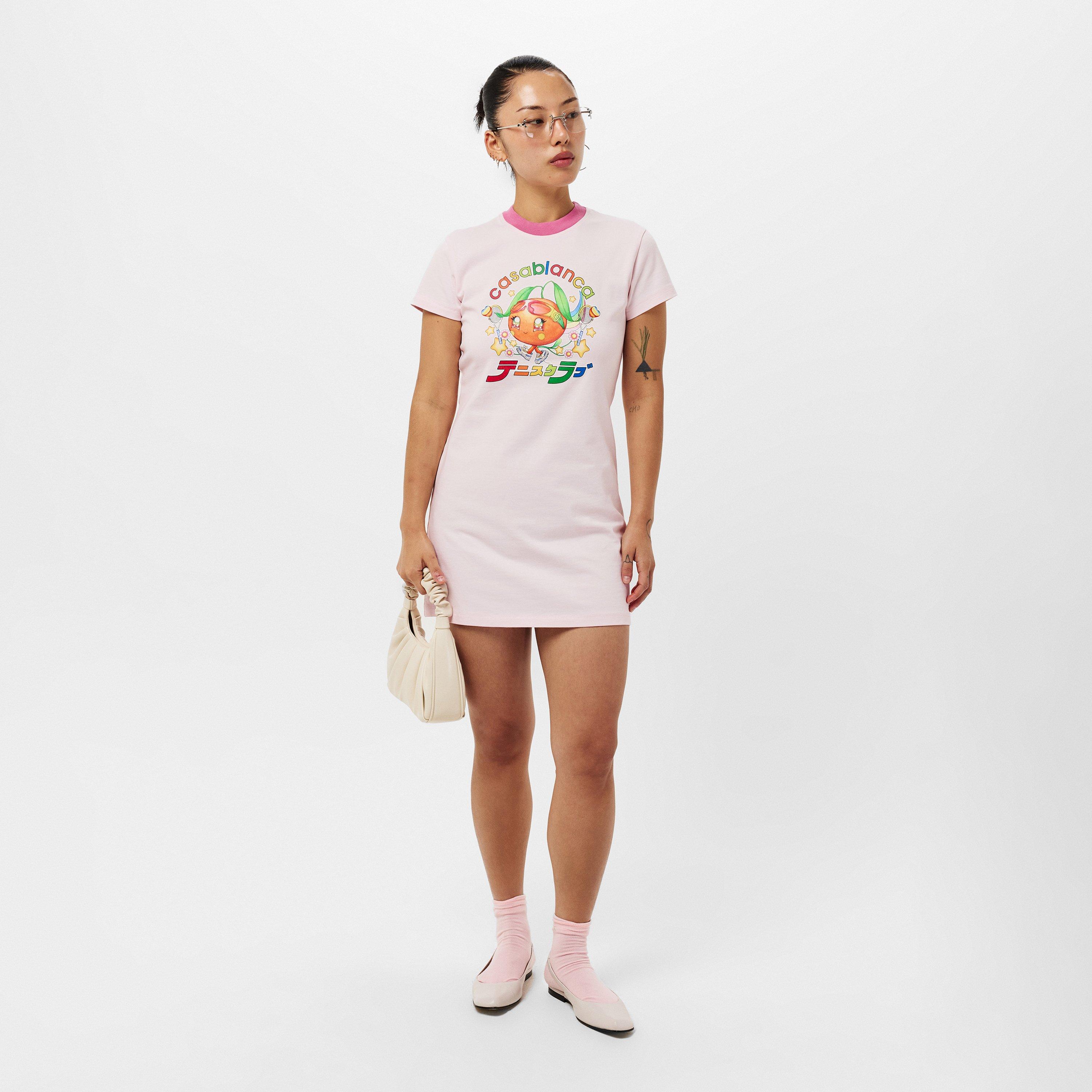 Pink - Casablanca - Women's Casa Mascot T-Shirt Dress - 6