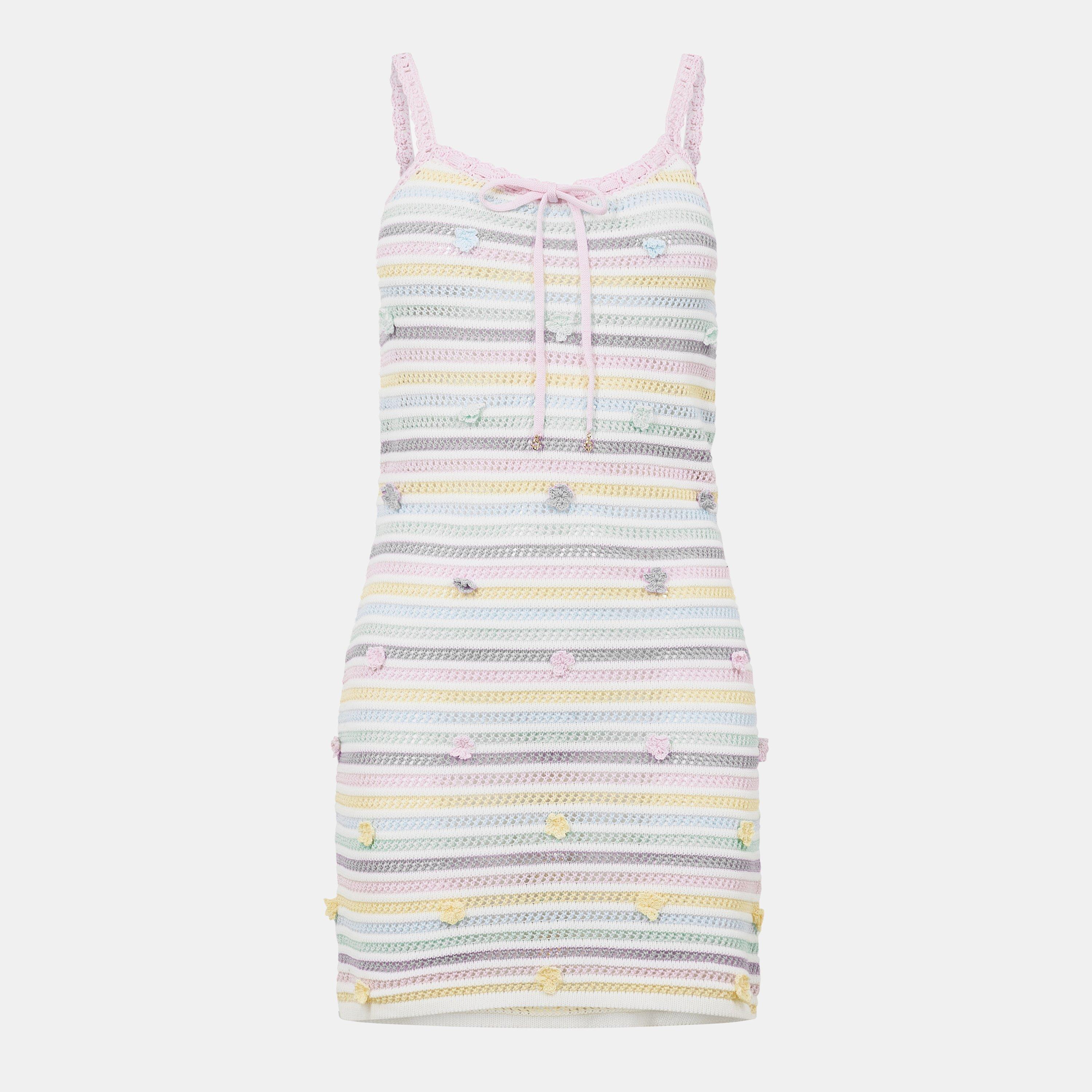 Casablanca Women's Crochet Mini Dress - Multi - Size 8 (XS)