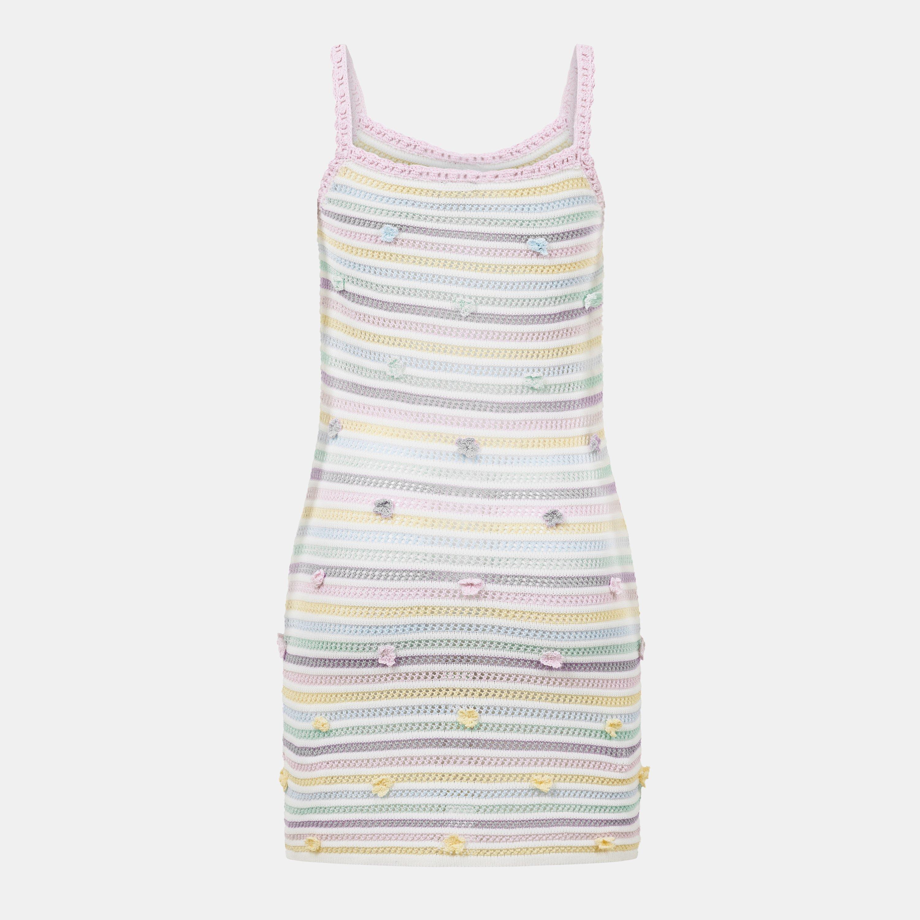 Multi - Casablanca - Women's Crochet Mini Dress - 2