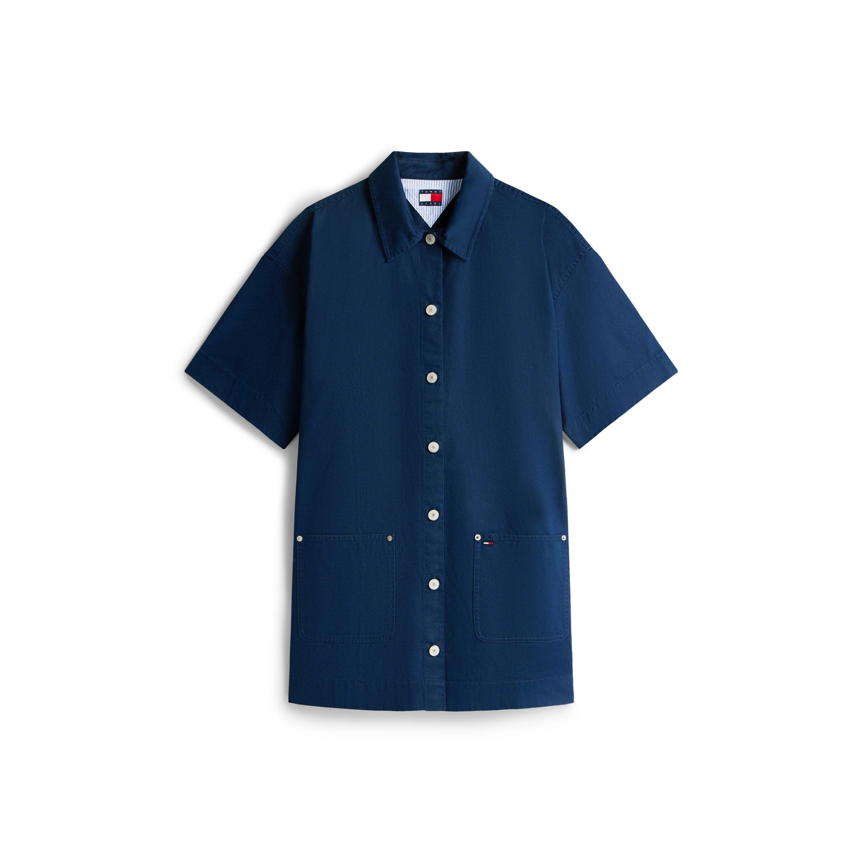 Tommy Jeans Women's Pokt Mini Shirt Dress - Dark Night Navy - 14 (L)