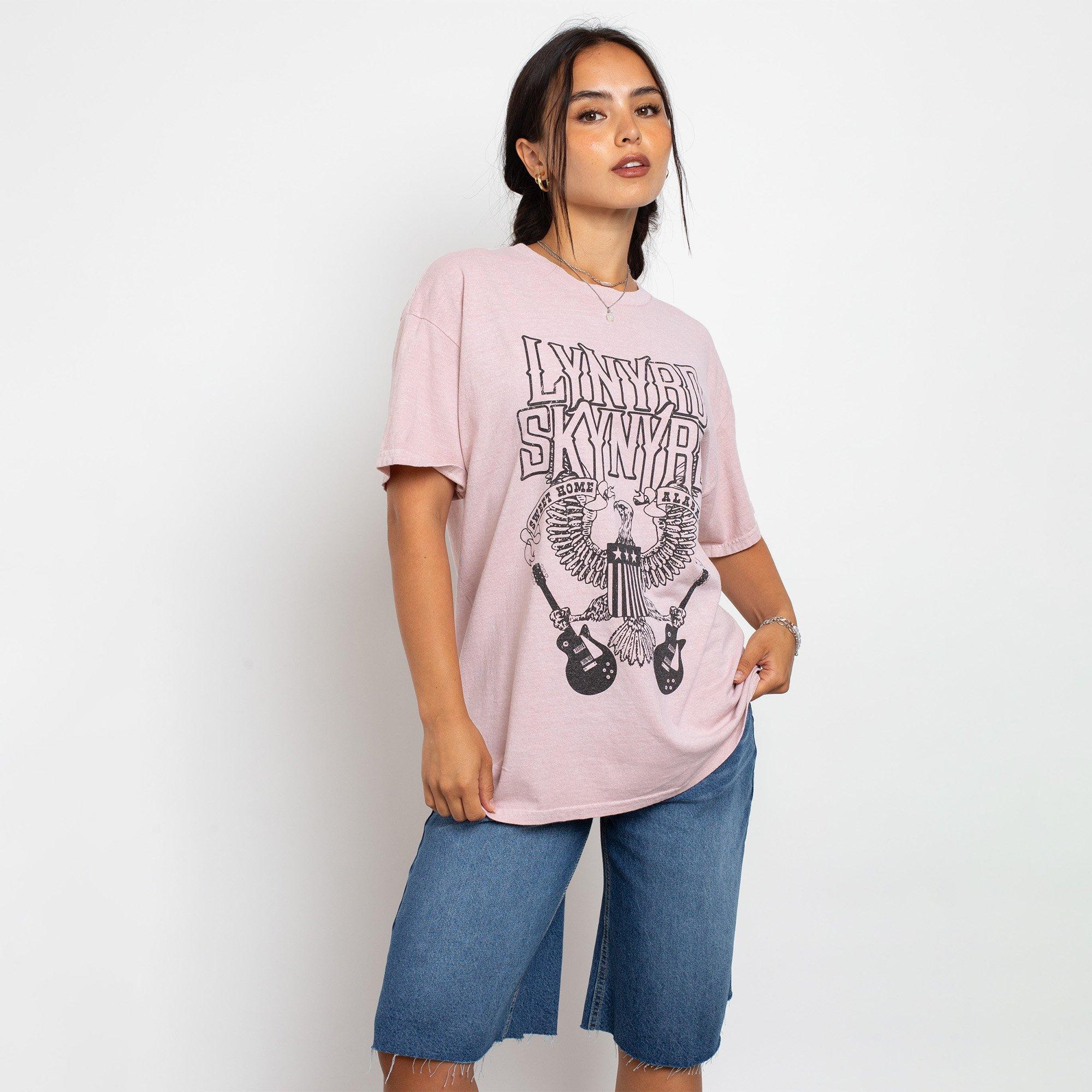 WASHED PINK - Daisy Street - Lynyrd Skynyrd Oversized Tee Womens - 6