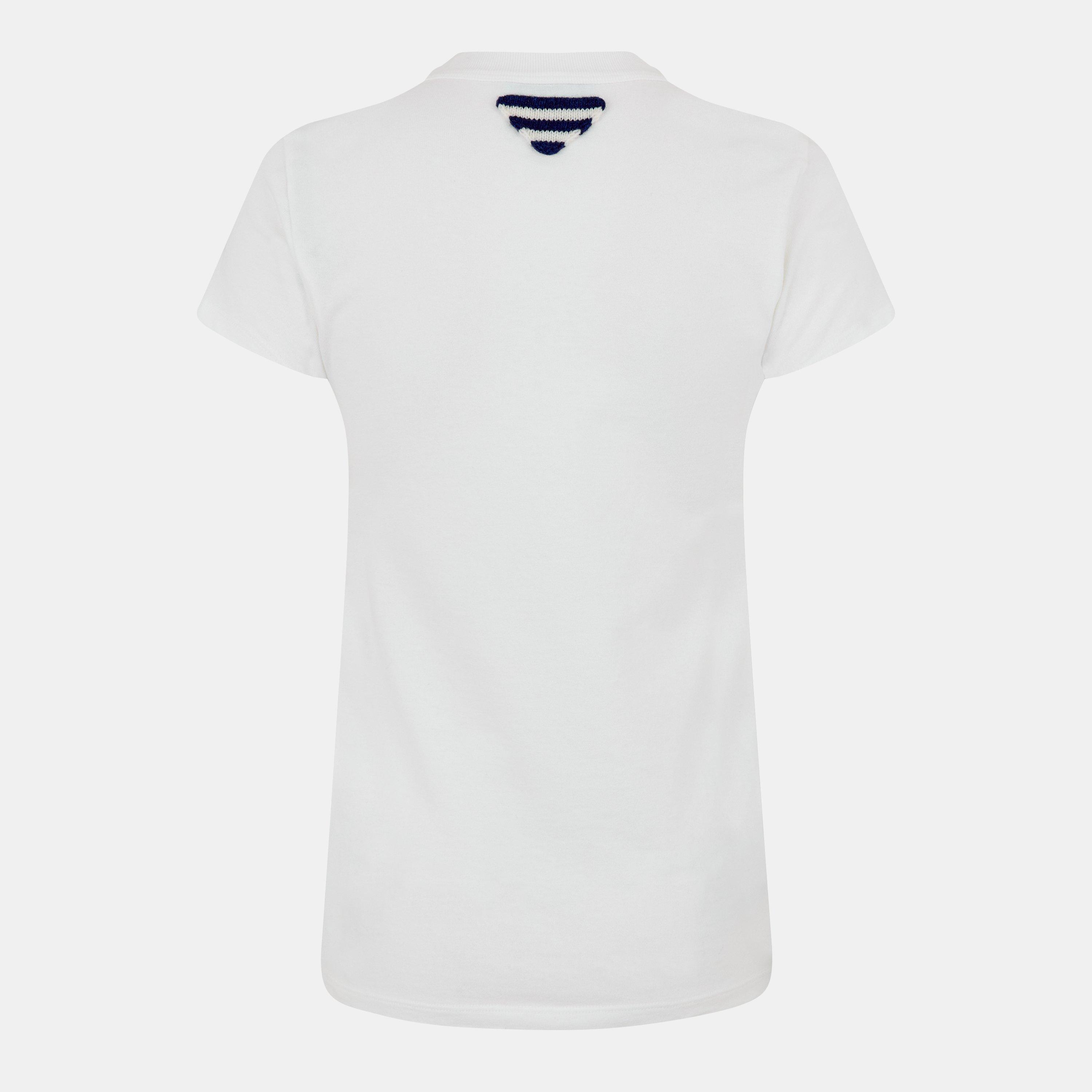 Bianco - Prada - Printed Jersey Logo T-Shirt - 2