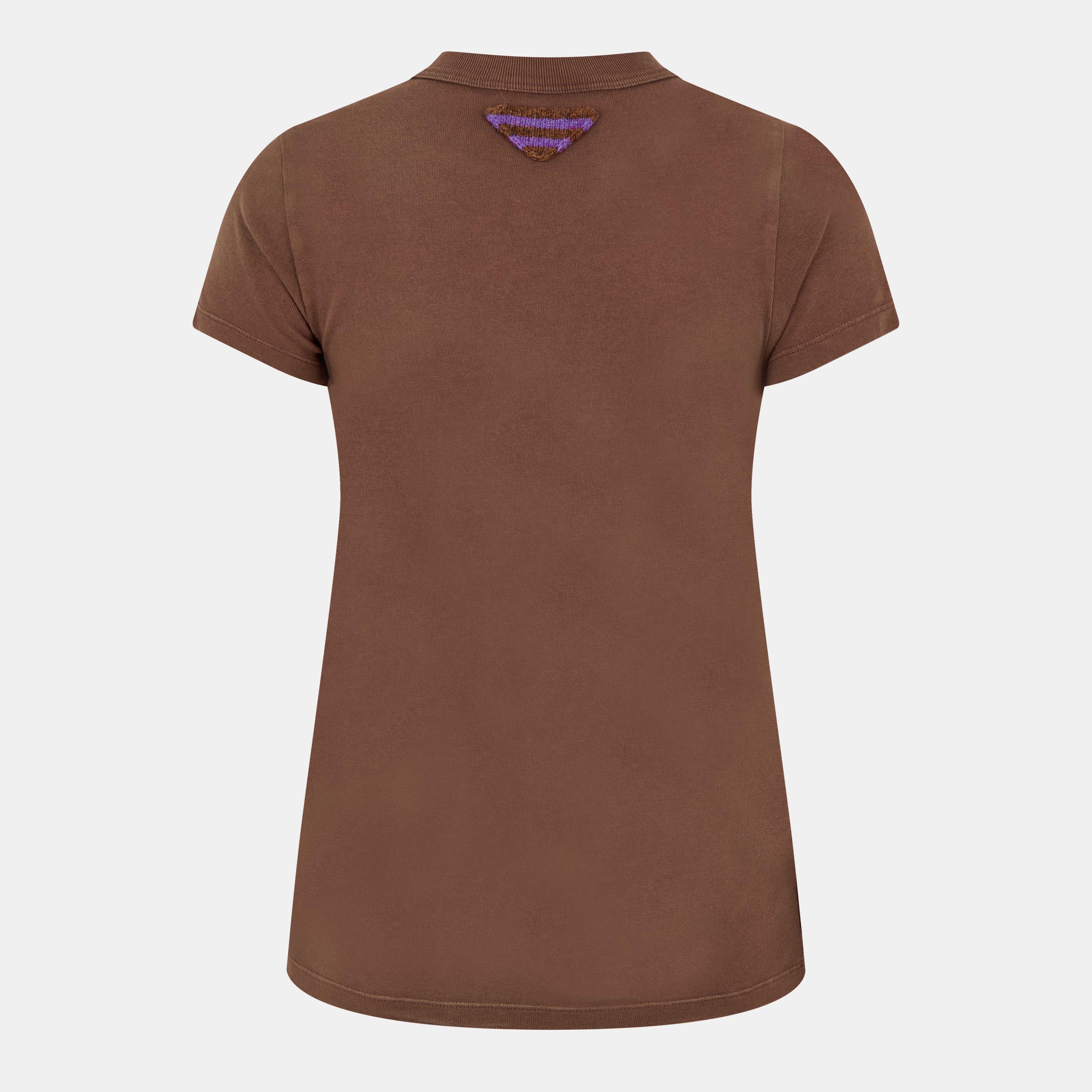 Tabacco - Prada - Printed Jersey Logo T-Shirt - 2