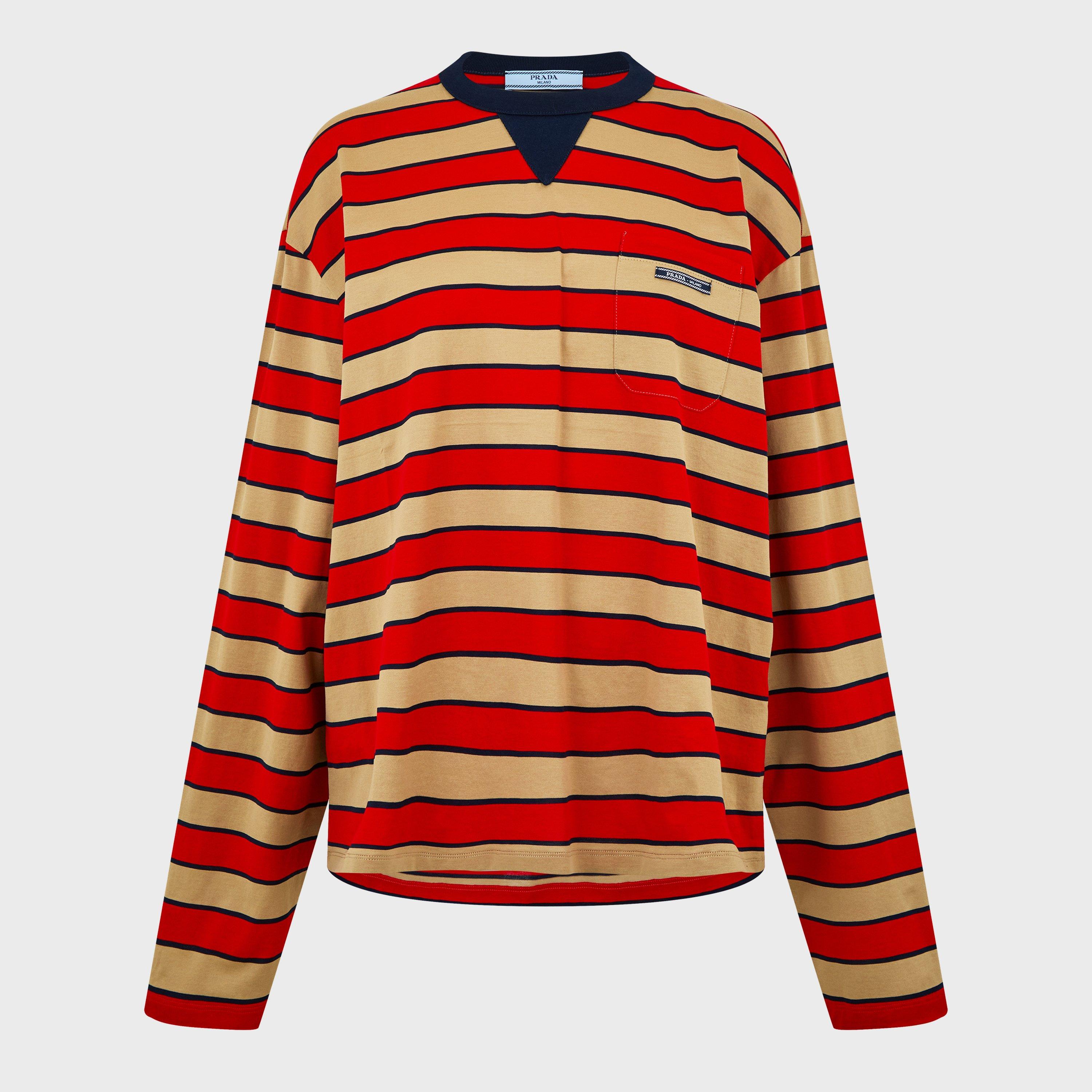 Prada Stripe Long Sleeve T-Shirt | Cruise Fashion