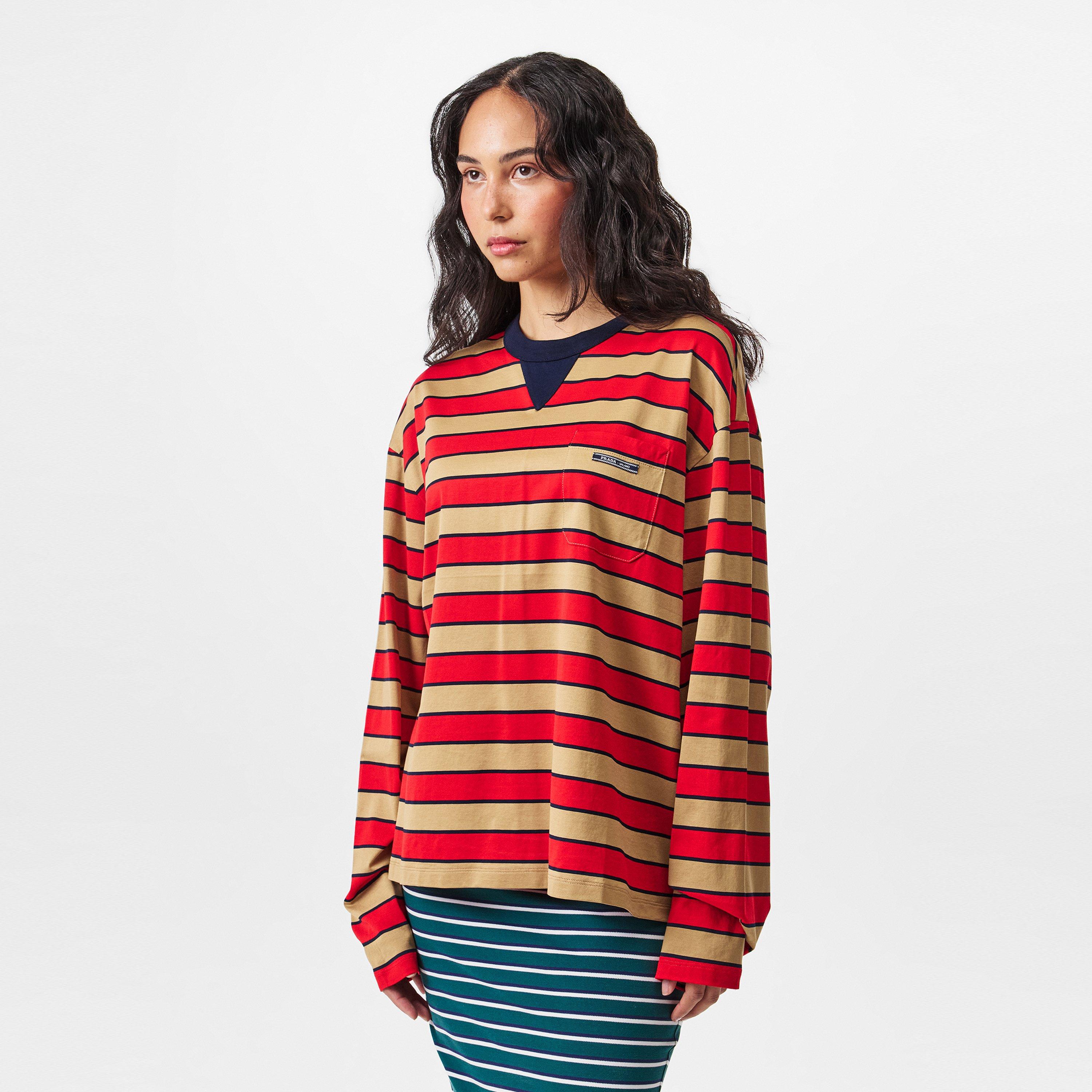 Cammello - Prada - Stripe Long Sleeve T-Shirt - 3