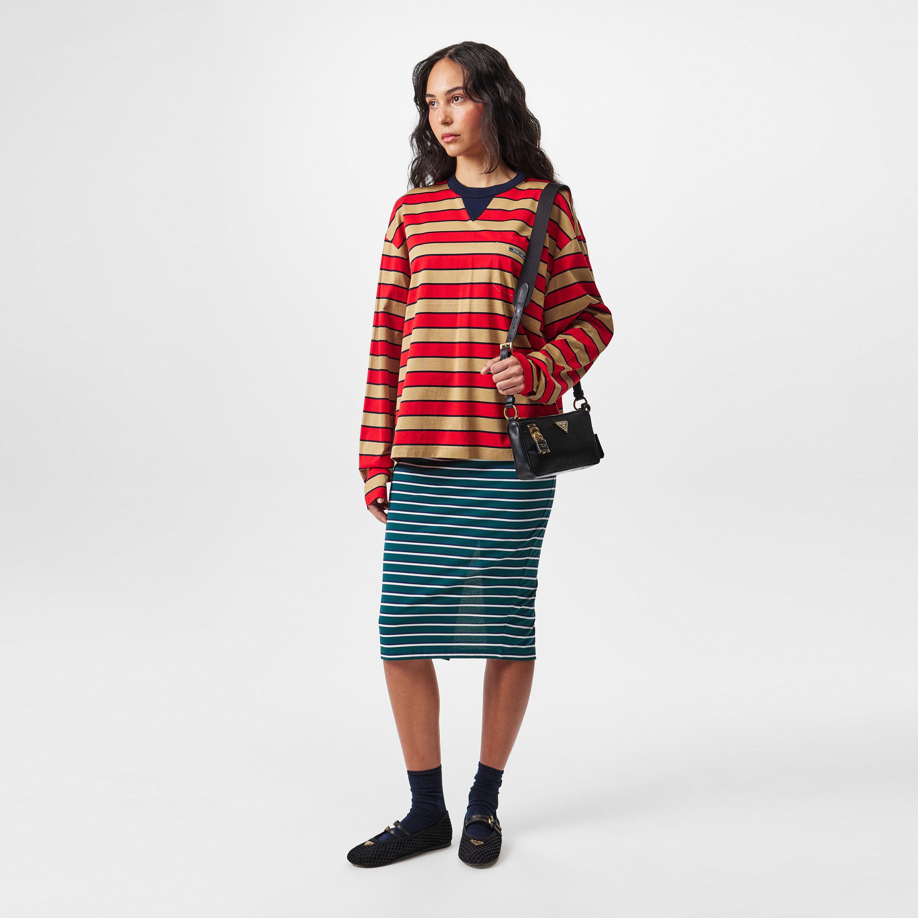 Cammello - Prada - Stripe Long Sleeve T-Shirt - 6