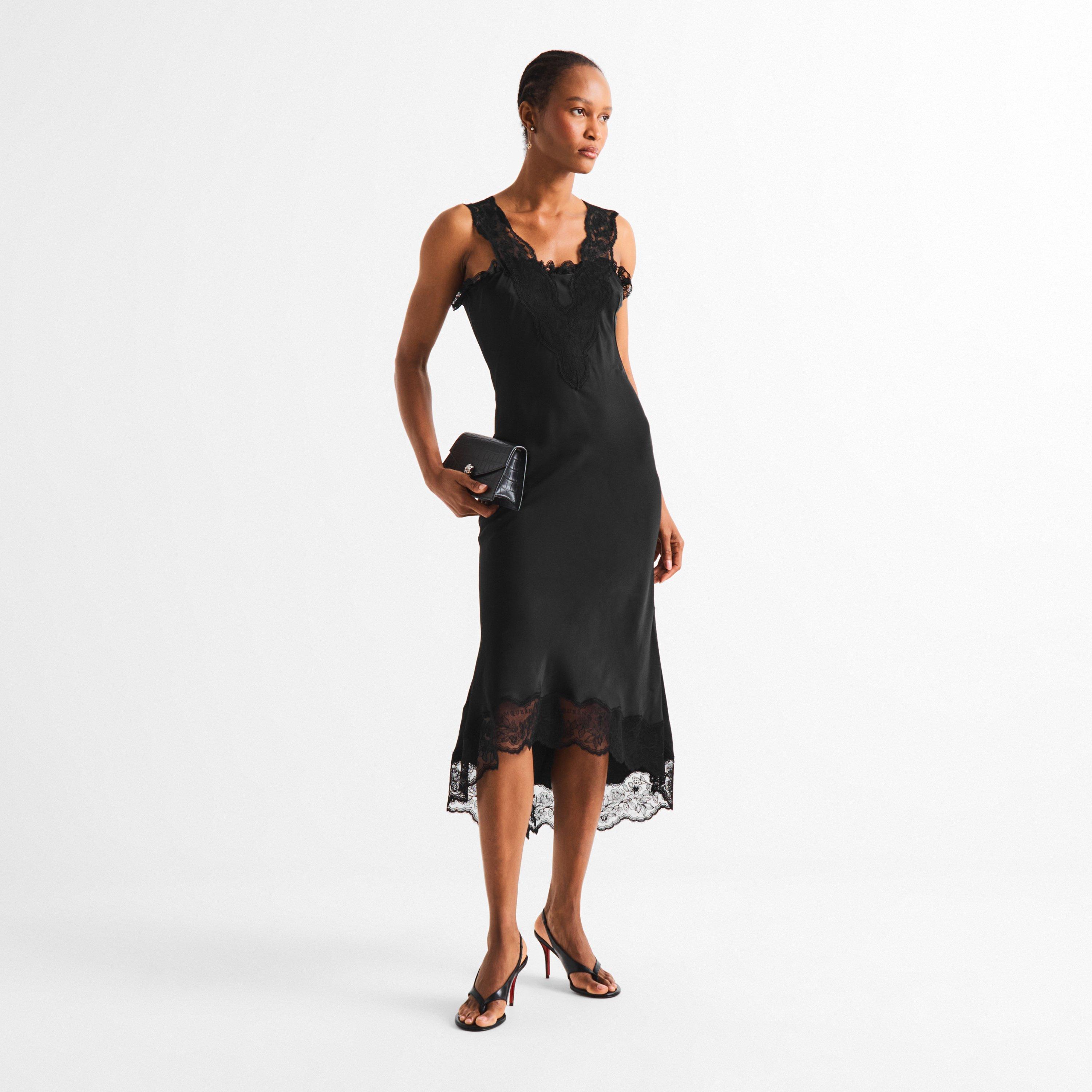 Black - Alexander McQueen - Alex Satin and Lace Ld63 - 6