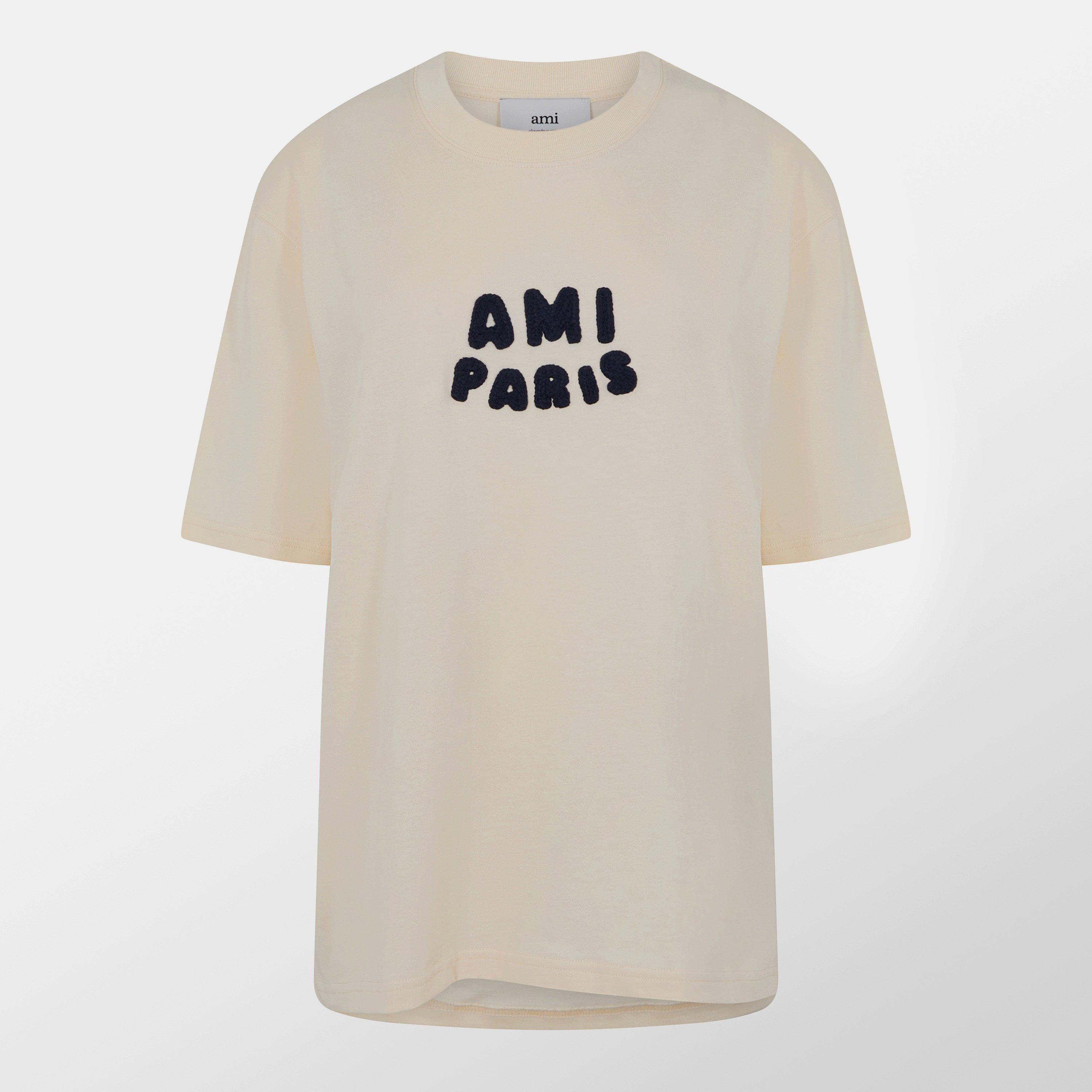 White Cream - Ami Paris - Logo T-Shirt - 1