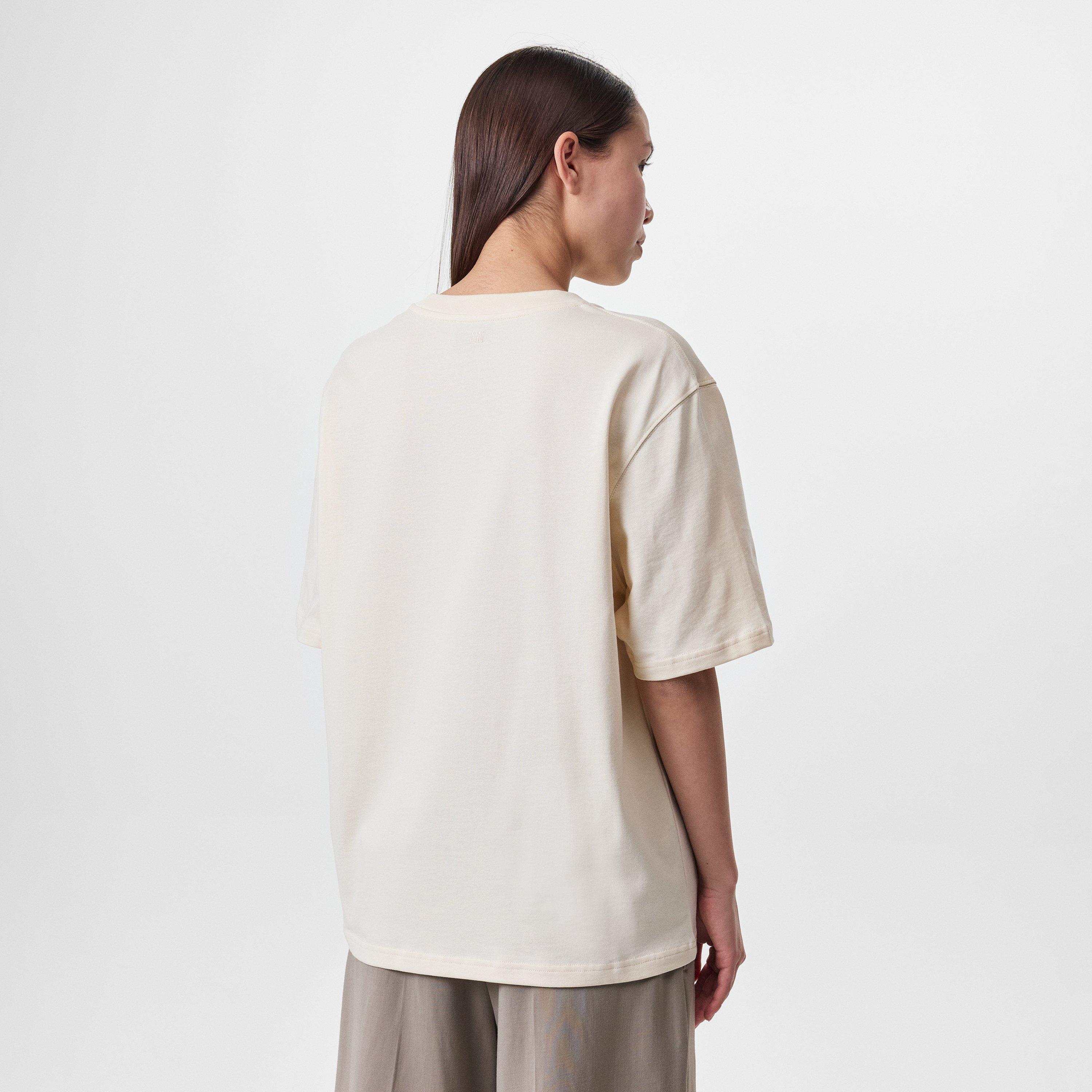 White Cream - Ami Paris - Logo T-Shirt - 4