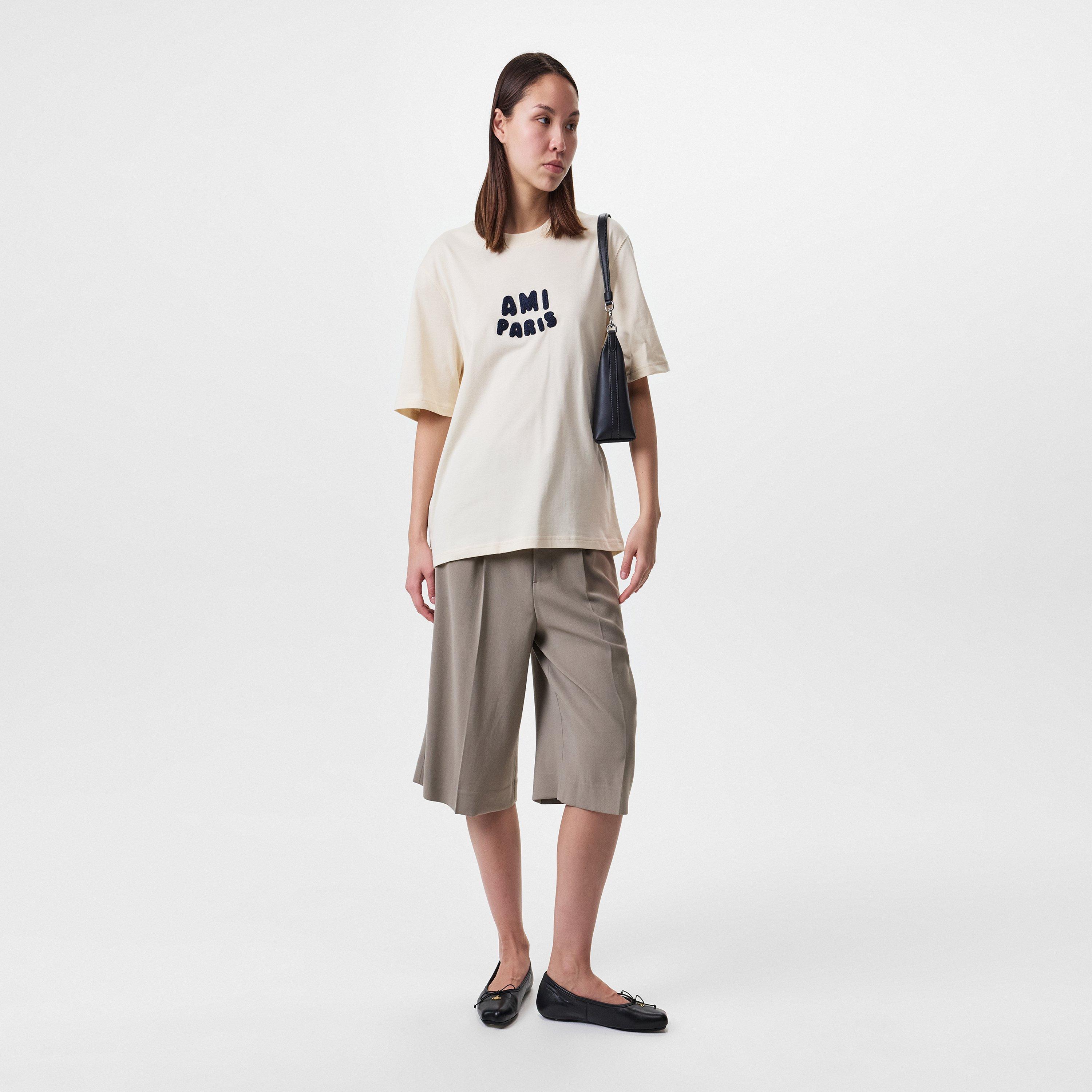 White Cream - Ami Paris - Logo T-Shirt - 6