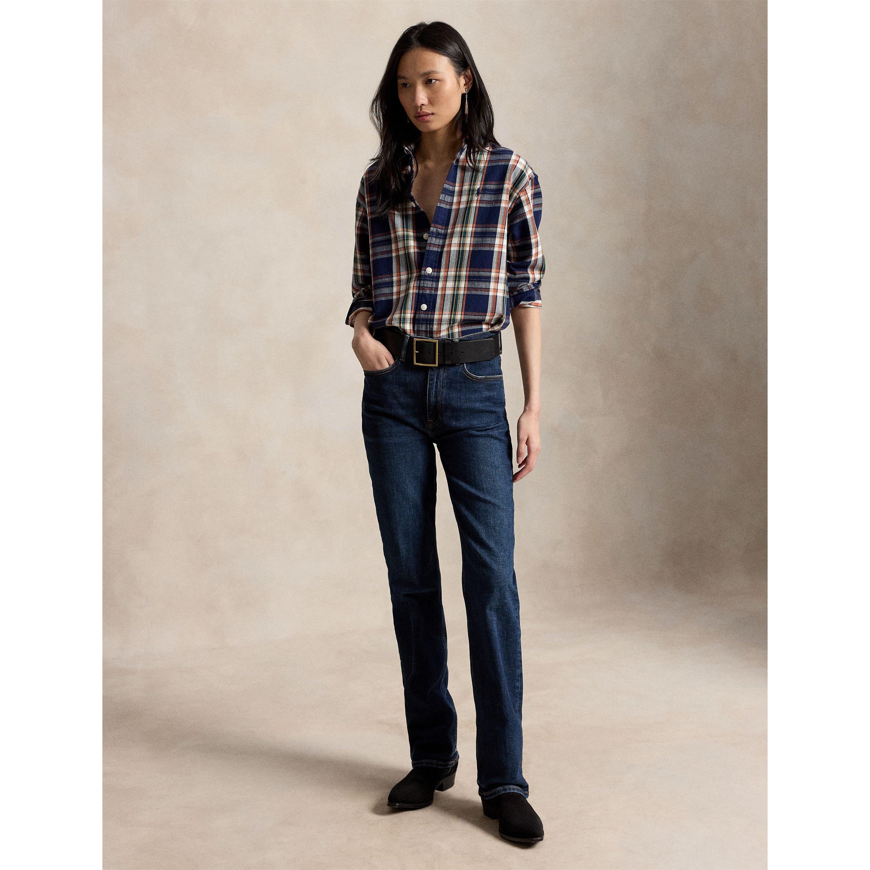 Blue - Polo Ralph Lauren - Women's Plaid Long Sleeve Shirt - 5