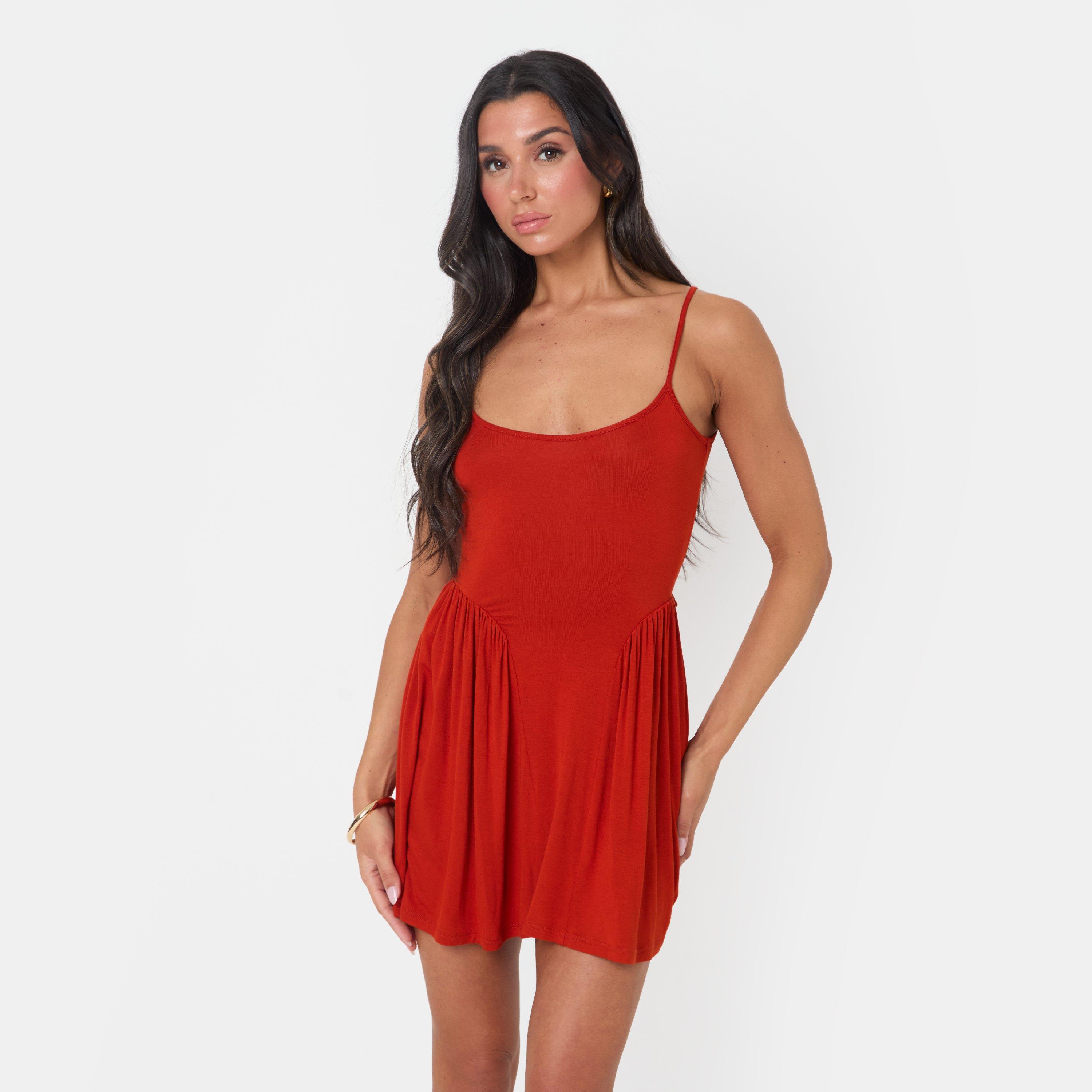 Rust - I Saw It First - Jersey Strappy Dress - 3