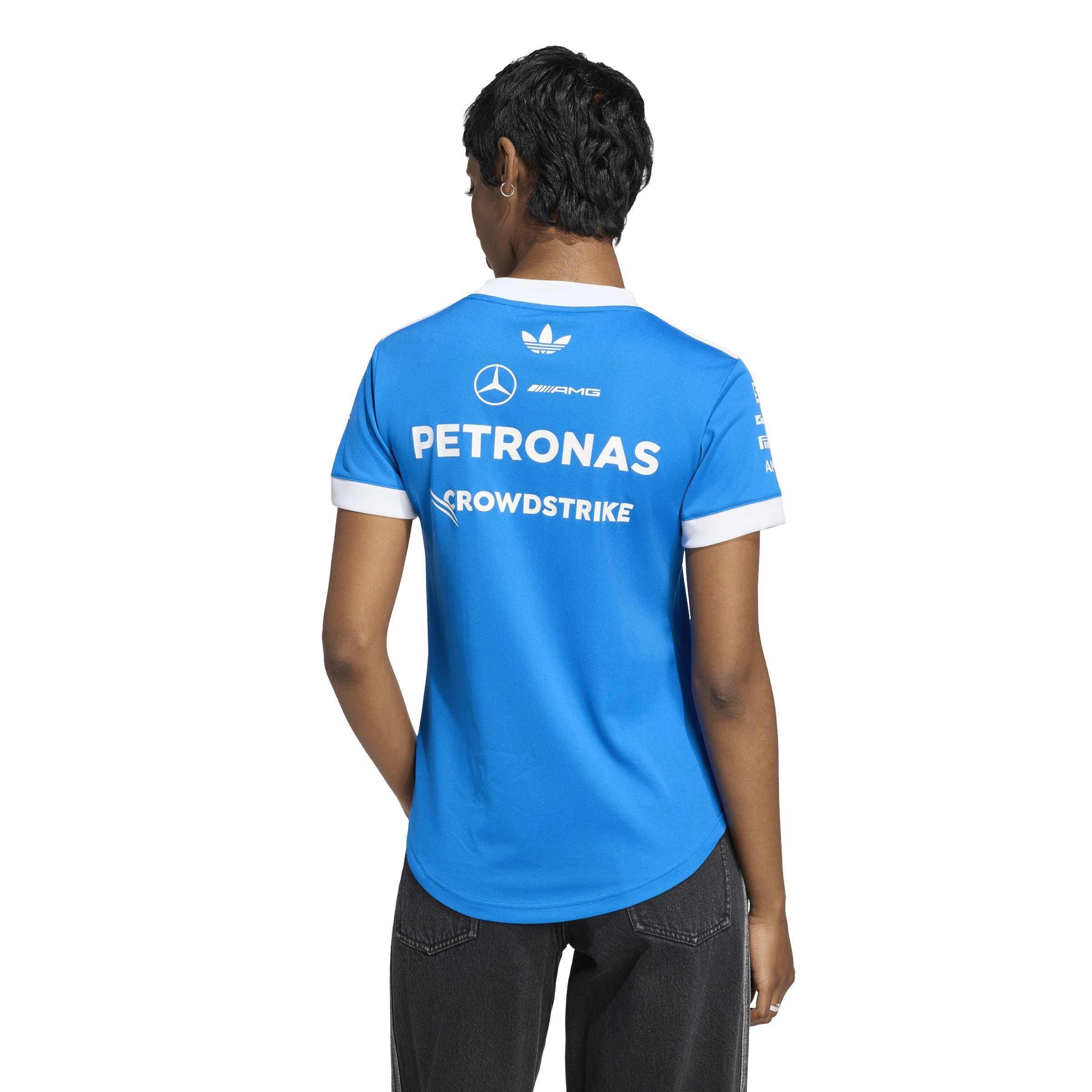 Blue/White - adidas Originals - x Mercedes AMG Petronas Formula 1 Team Blue Wonder Authentic Driver Jersey - 3