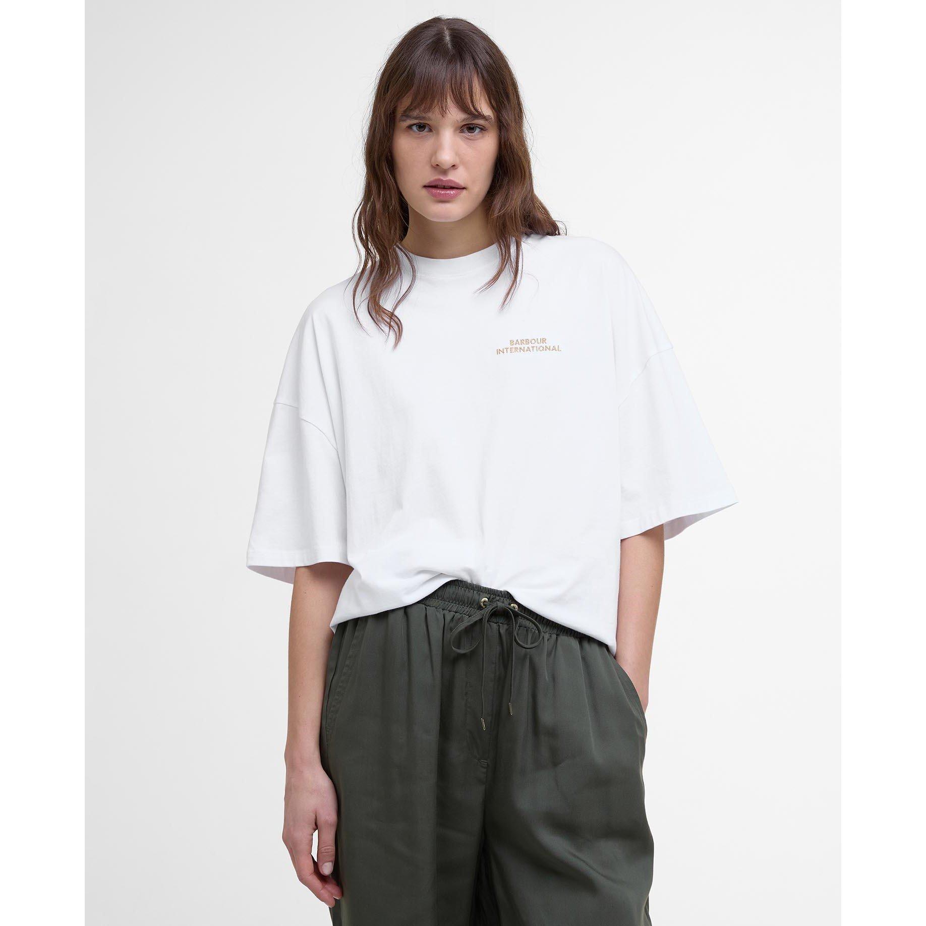 White - Barbour International - Women's B.Intense Palma Regular Fit T-Shirt - 2