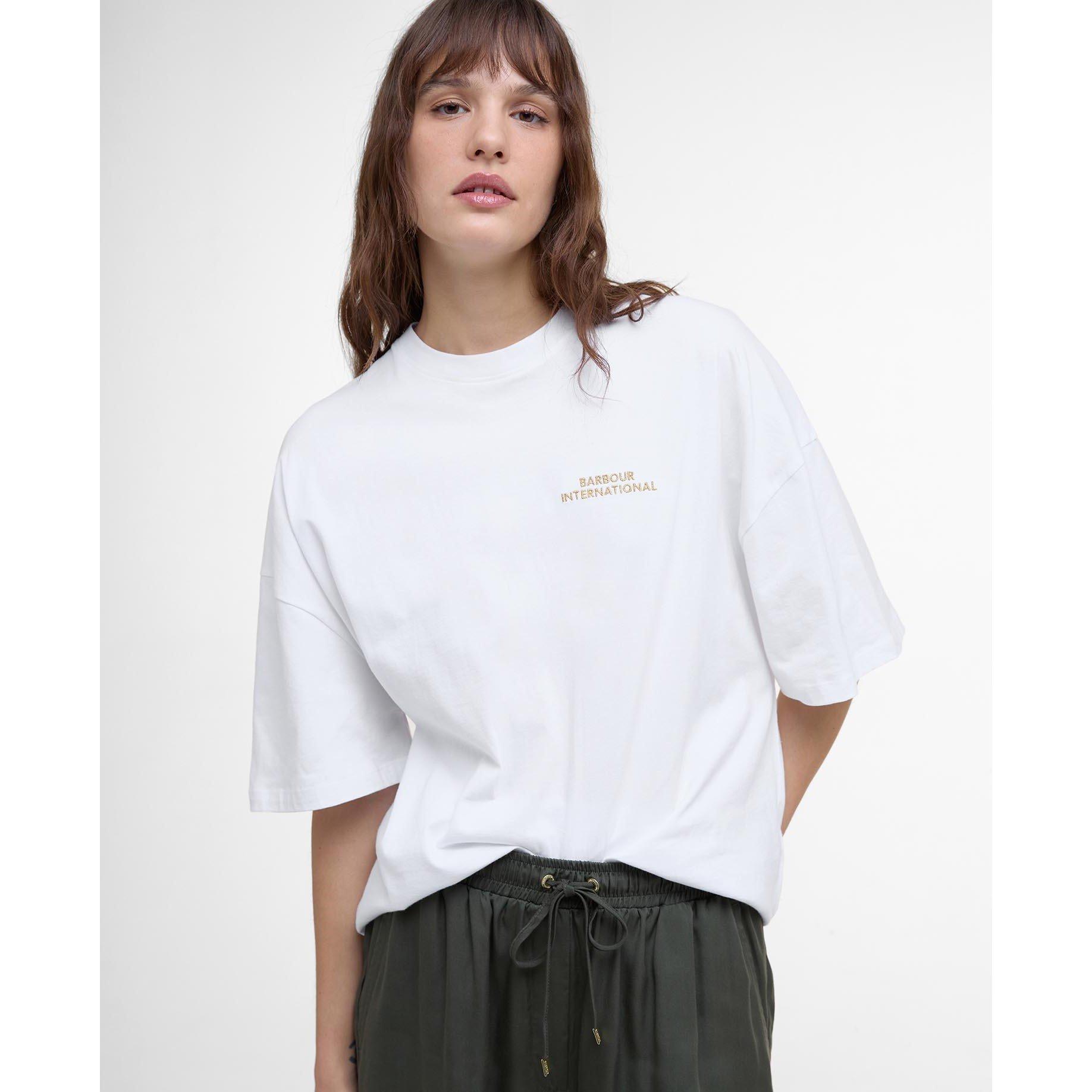 White - Barbour International - Women's B.Intense Palma Regular Fit T-Shirt - 4