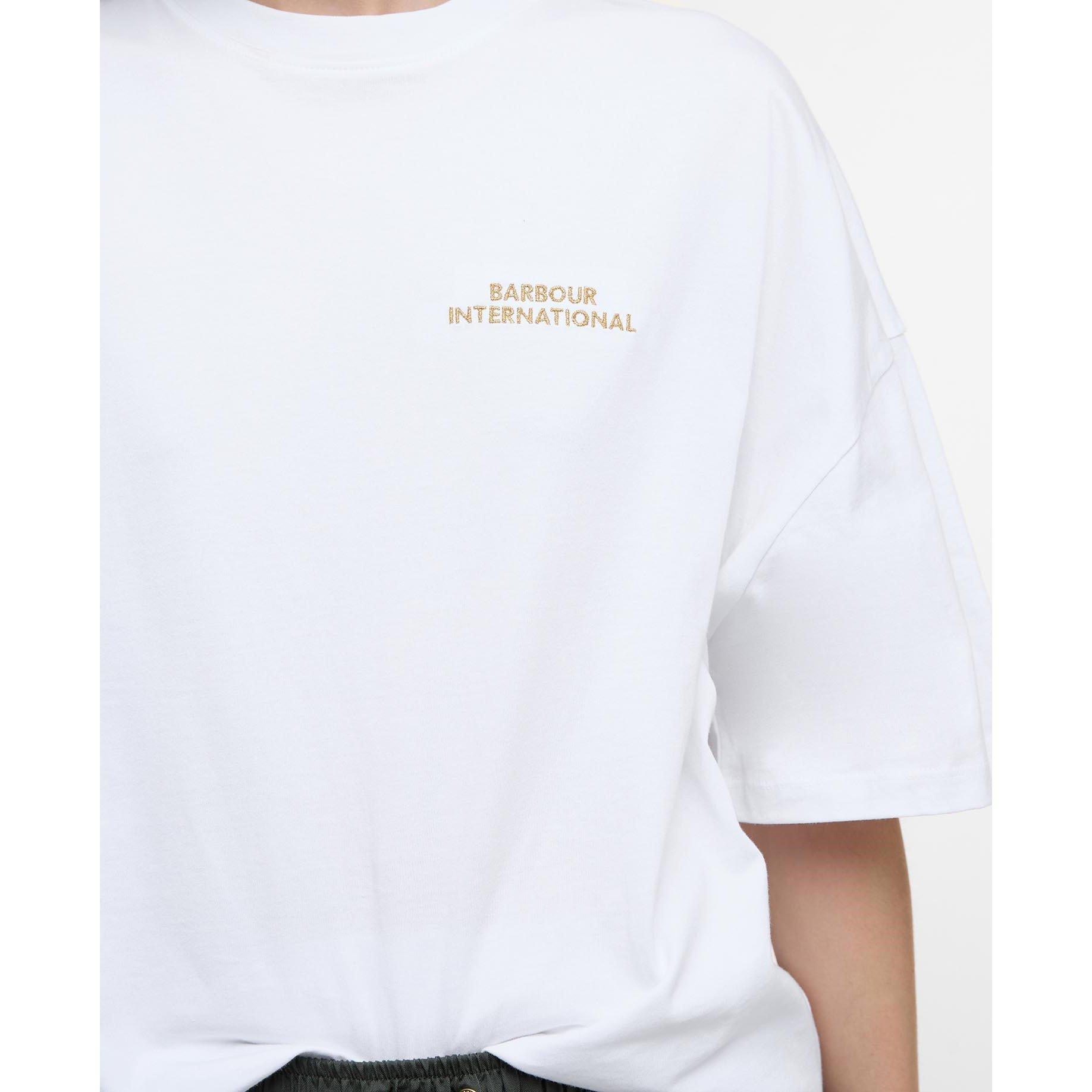 White - Barbour International - Women's B.Intense Palma Regular Fit T-Shirt - 5