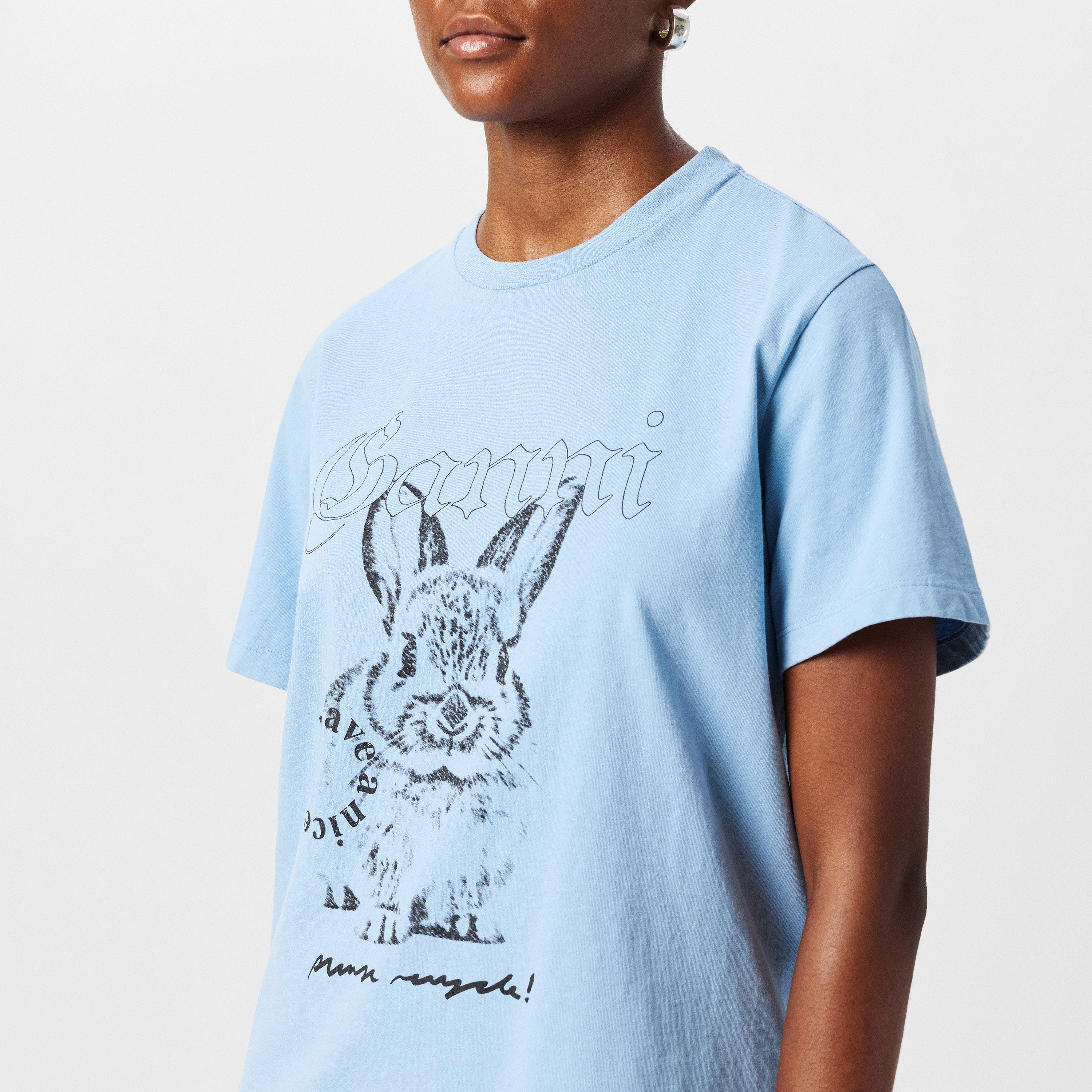 Soft Chambray - Ganni - Bunny T-Shirt - 5