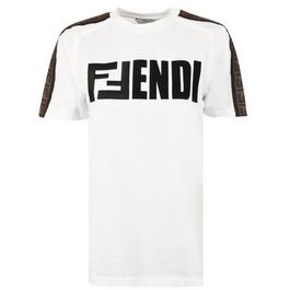 Fendi Logo Tape Short Sleeved T Shirt