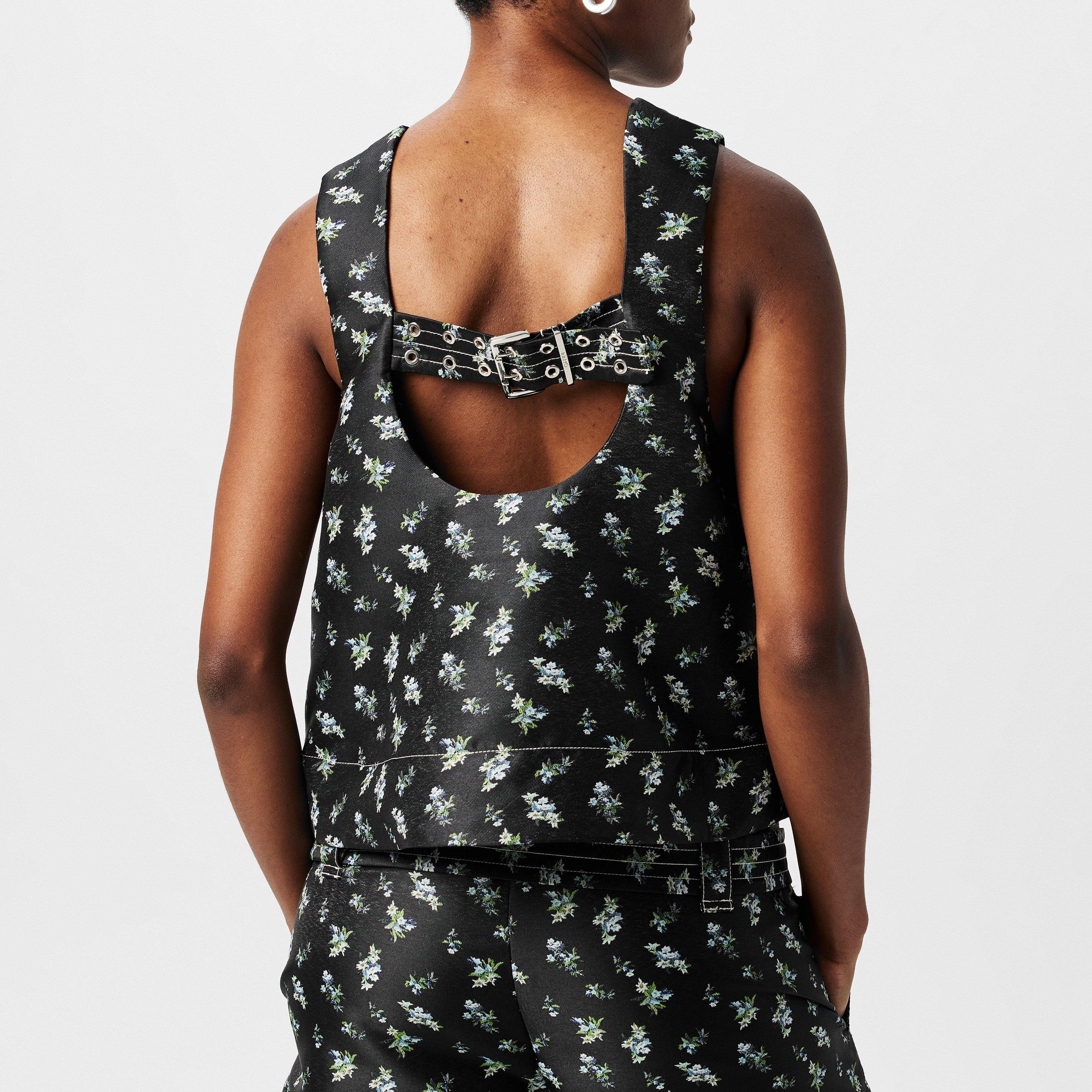 Black - Ganni - Jacquard Top - 4