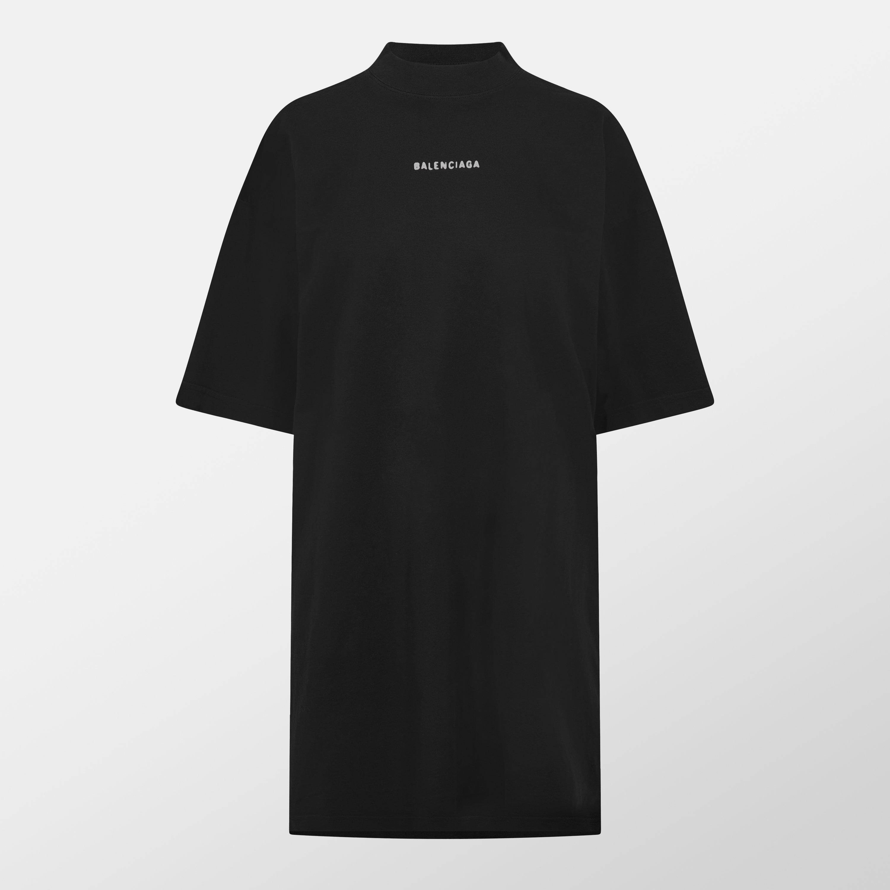 【BALENCIAGA】l Logo Print Short Sleeve T-shirt Dress Balenciaga | Back Logo T-Shirt Dress | T-Shirt Dresses