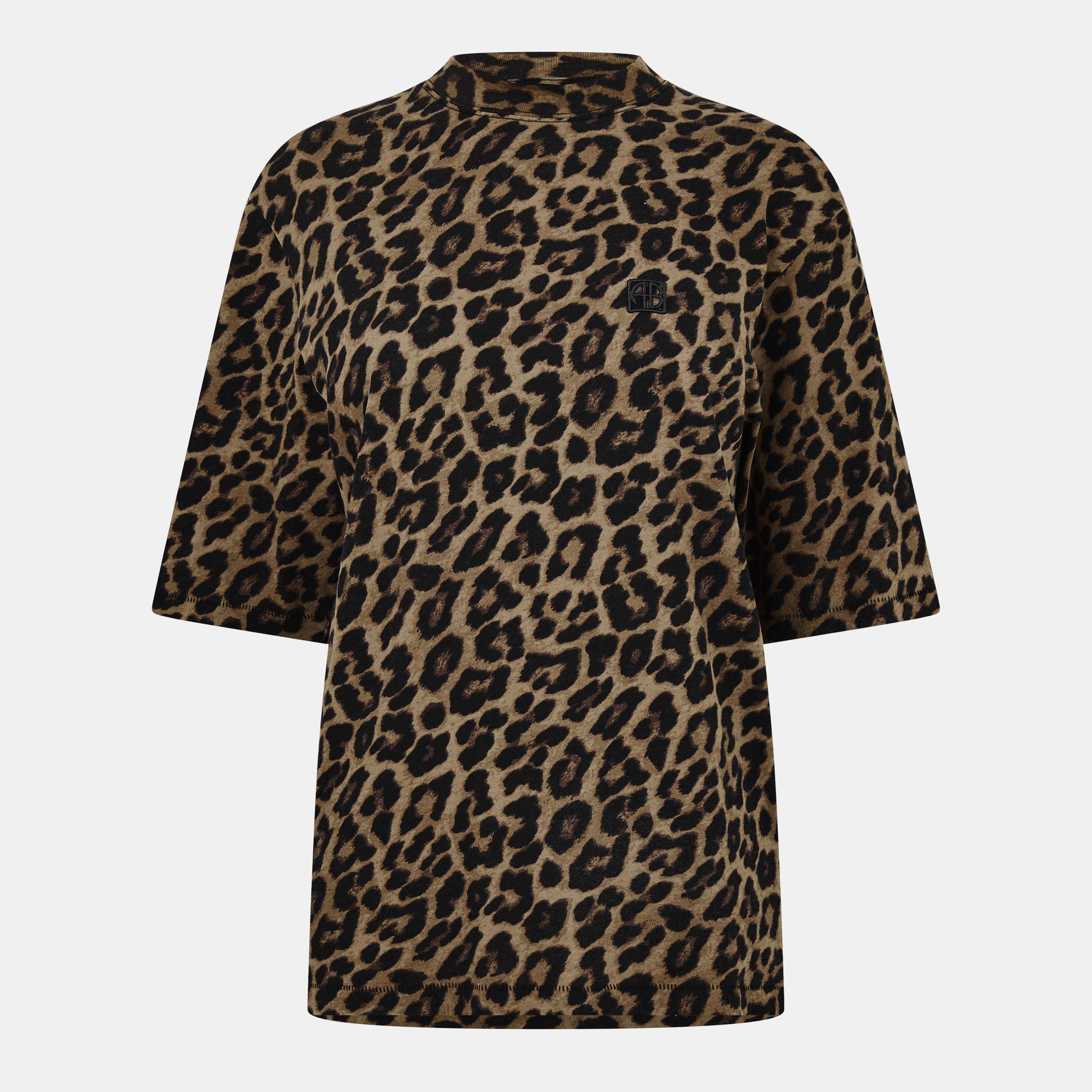 Anine Bing | Women's Leopard Print Regular Fit T-Shirt | Cruise