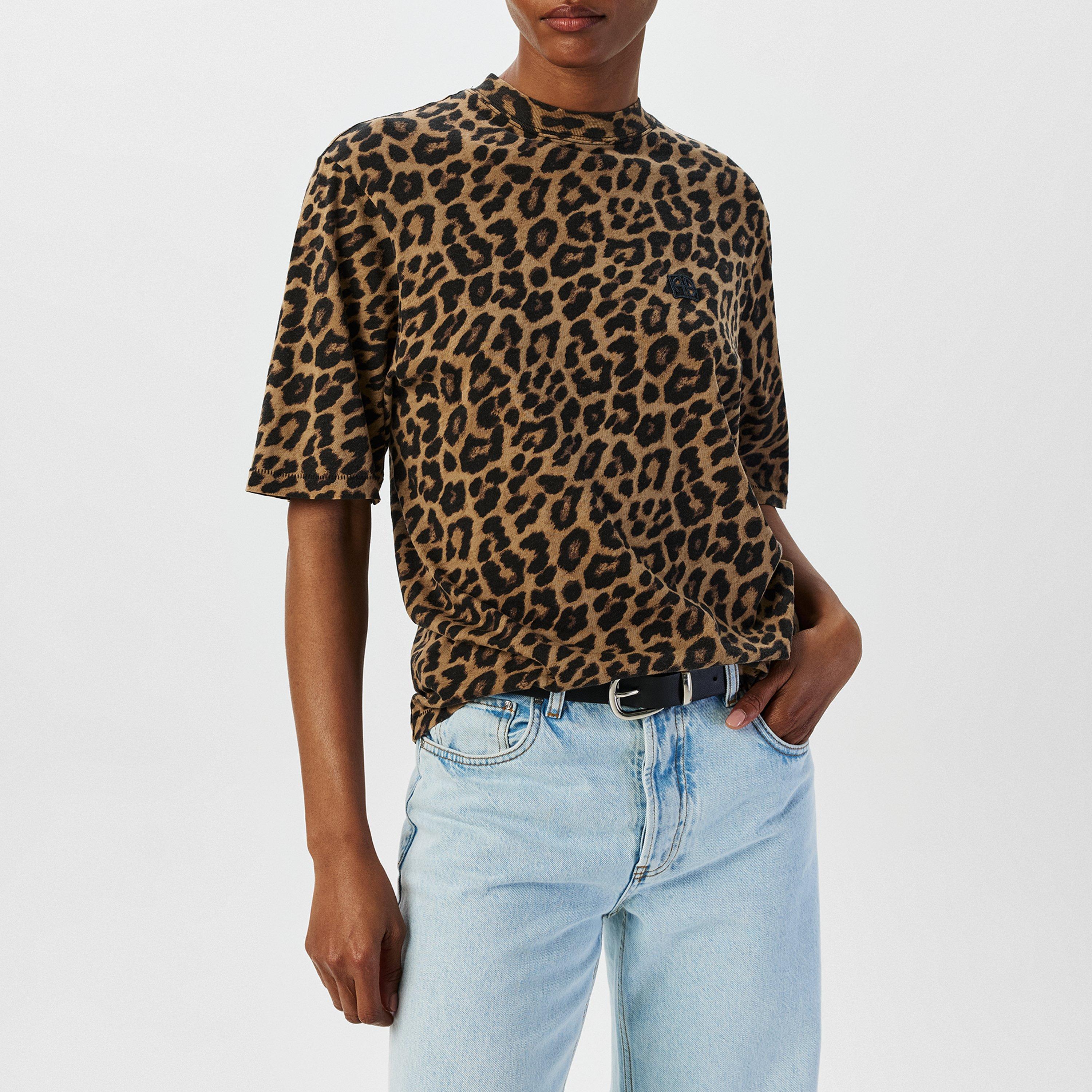 LEOPARD - Anine Bing - Women's Leopard Print Regular Fit T-Shirt - 3