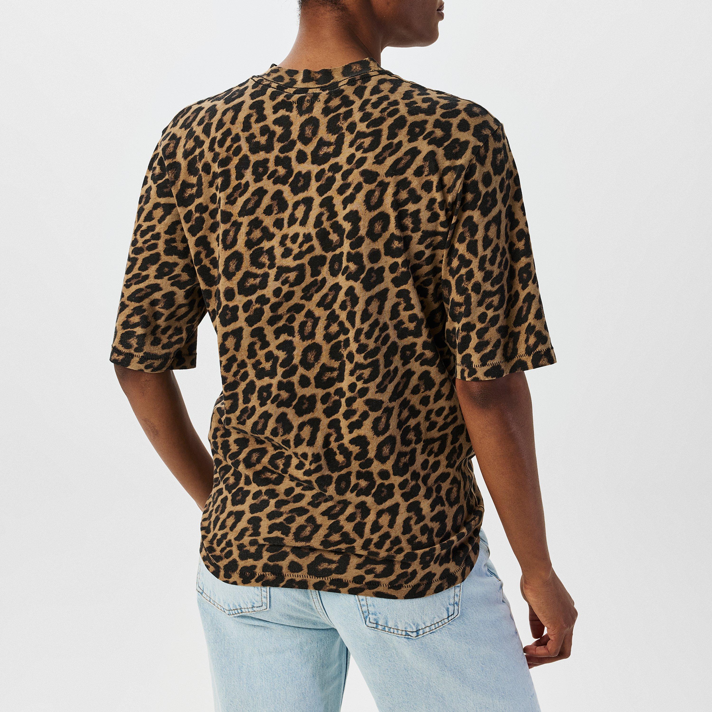 Anine Bing | Women's Leopard Print Regular Fit T-Shirt | Cruise