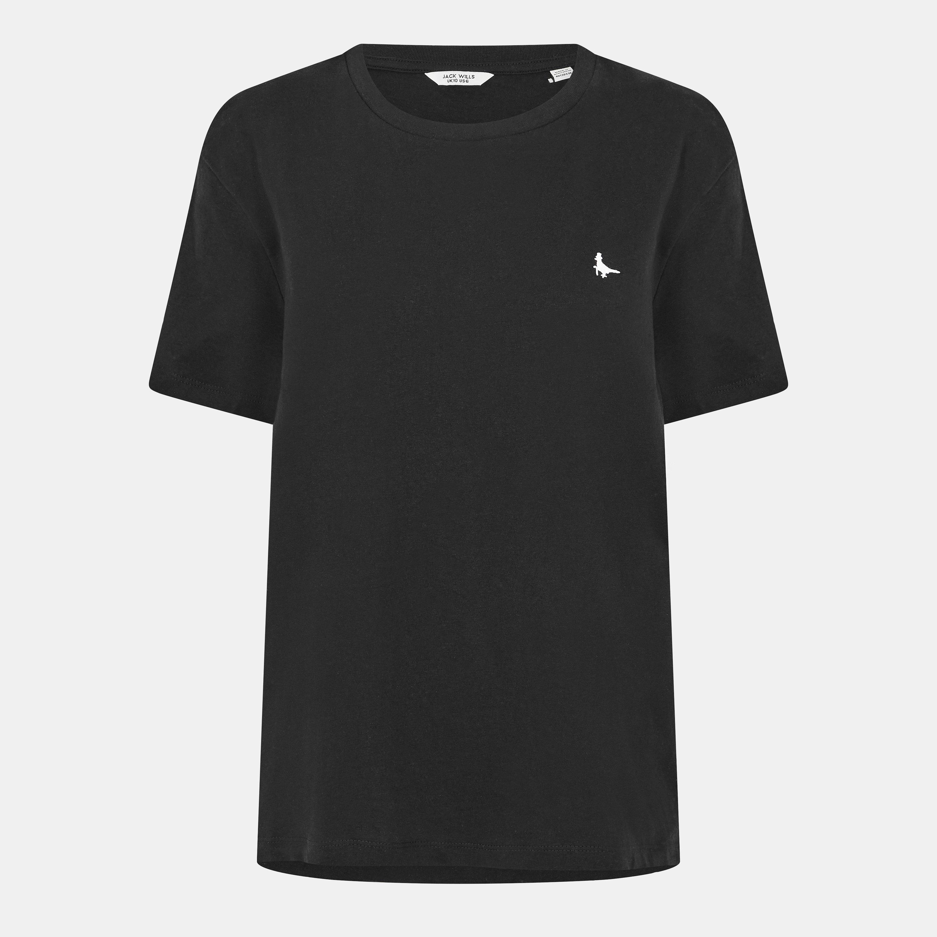 Jack Wills Women's Endmoor Boyfriend T-Shirt - Black - 14