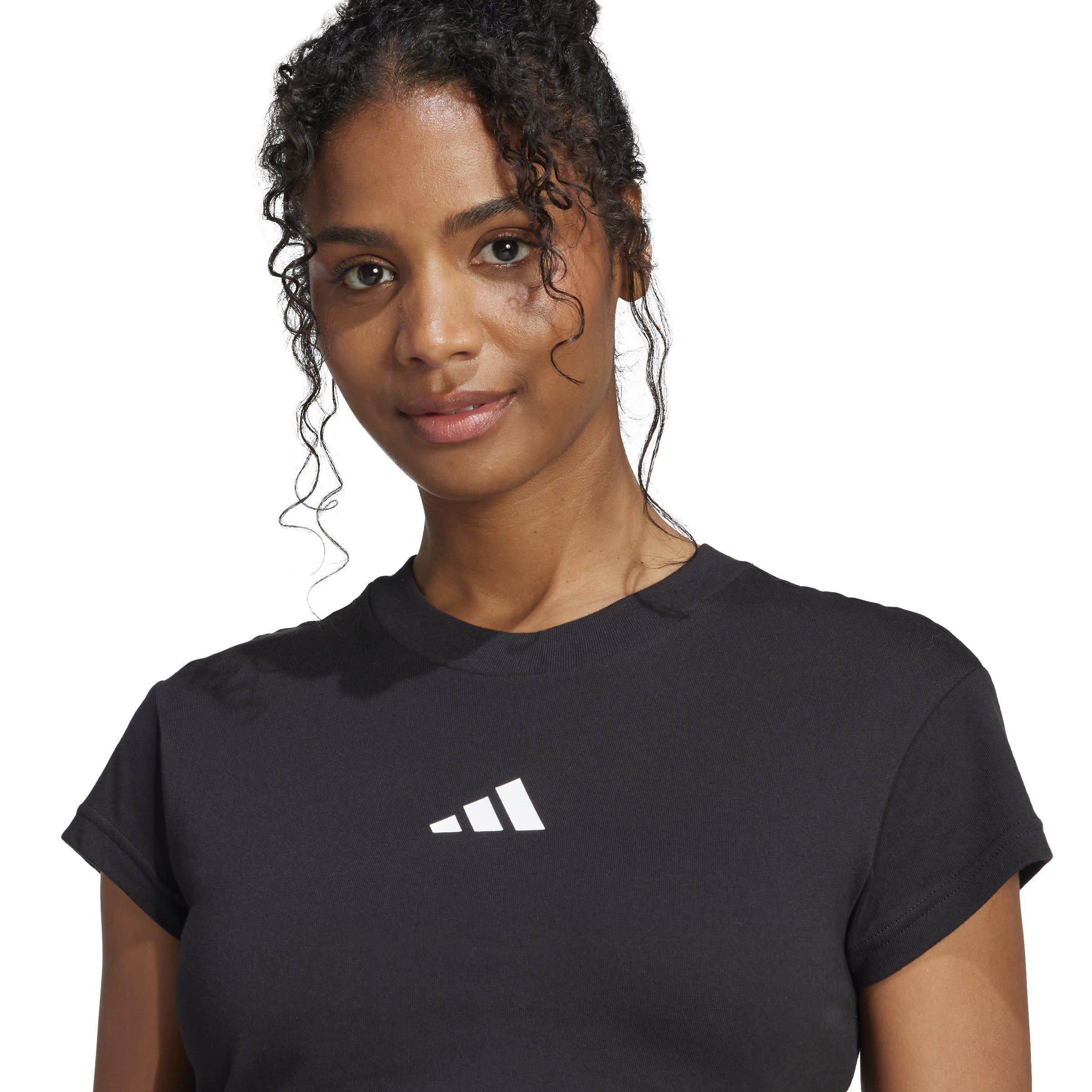Black - adidas - Future Icons Small Logo Womens Lifestyle Baby T-Shirt - 5