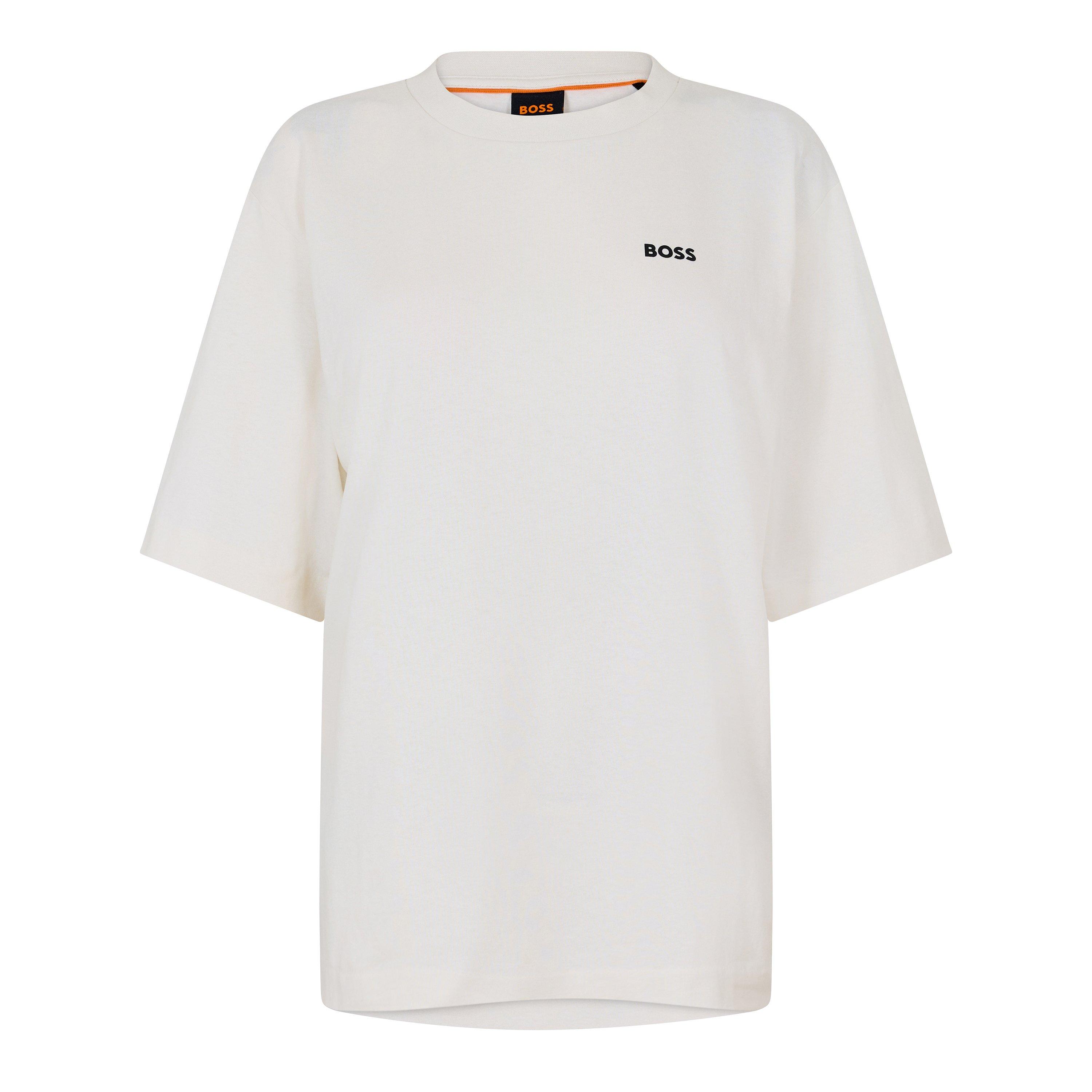 White 118 - Boss - Womens BOSS ORANGE Short Sleeve T-Shirt with Logo Detail (Eregular) - 1