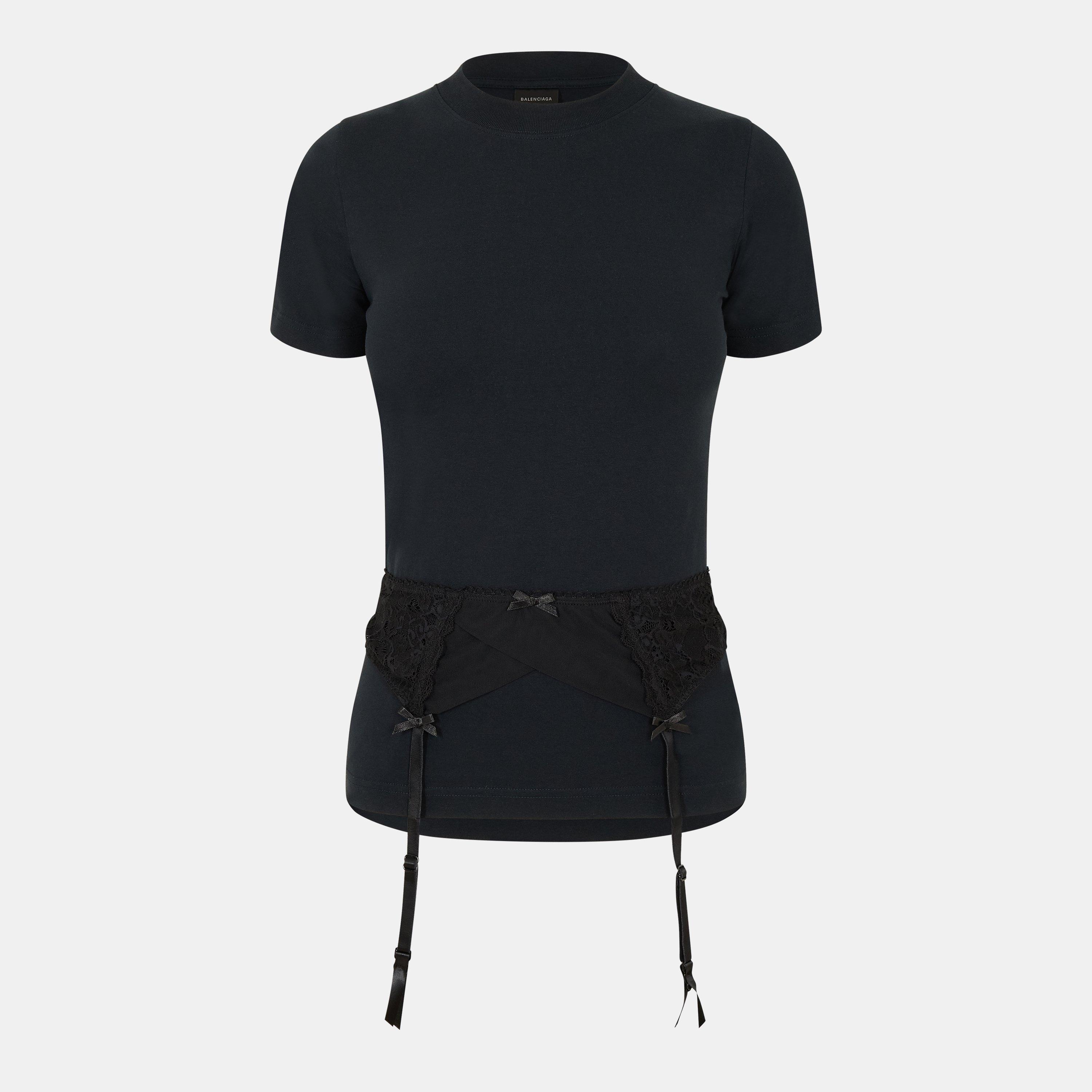 Faded Black - Balenciaga - Women's T-Shirt - 1