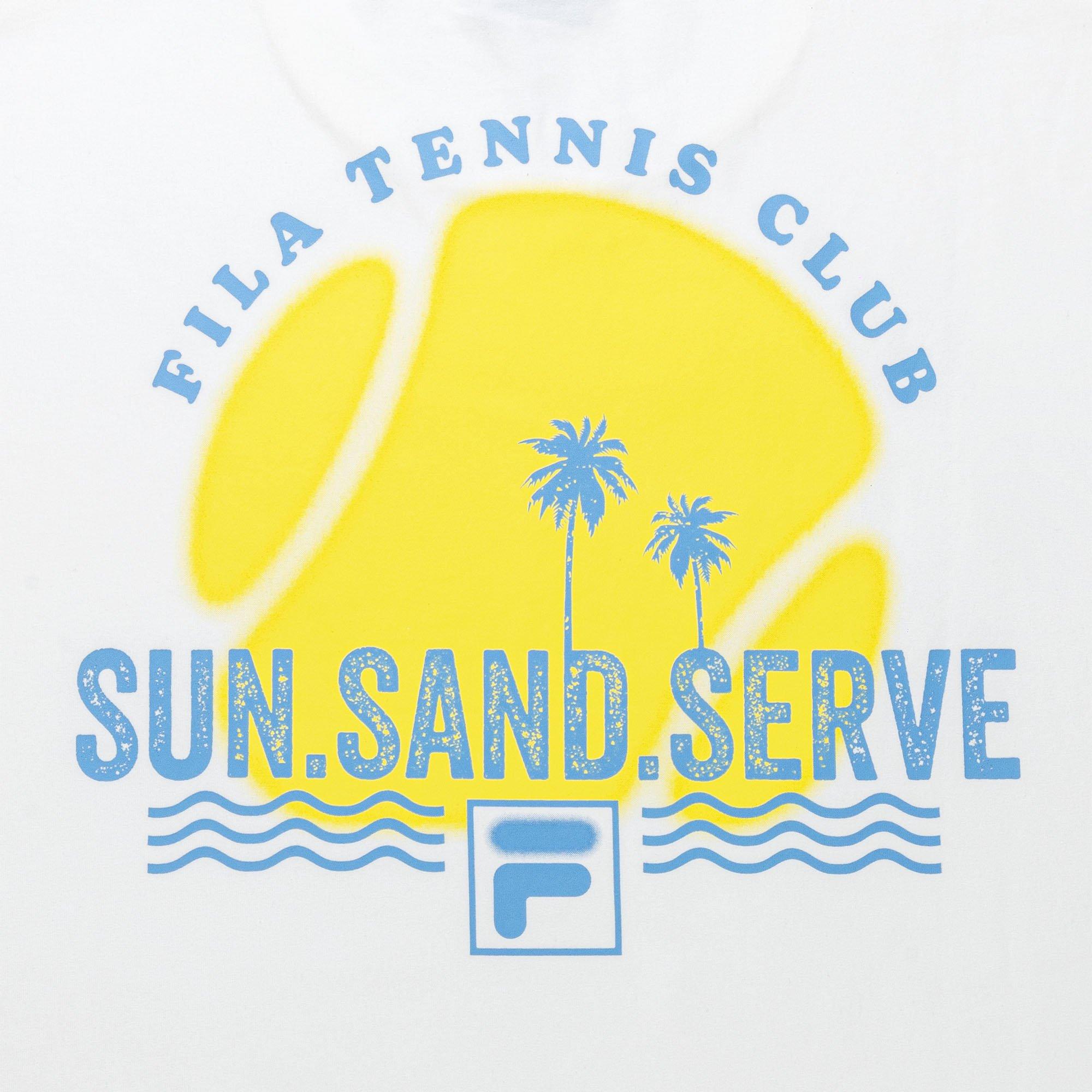 OFF WHITE - Fila - Printed Loose Fit T-Shirt Womens - 4