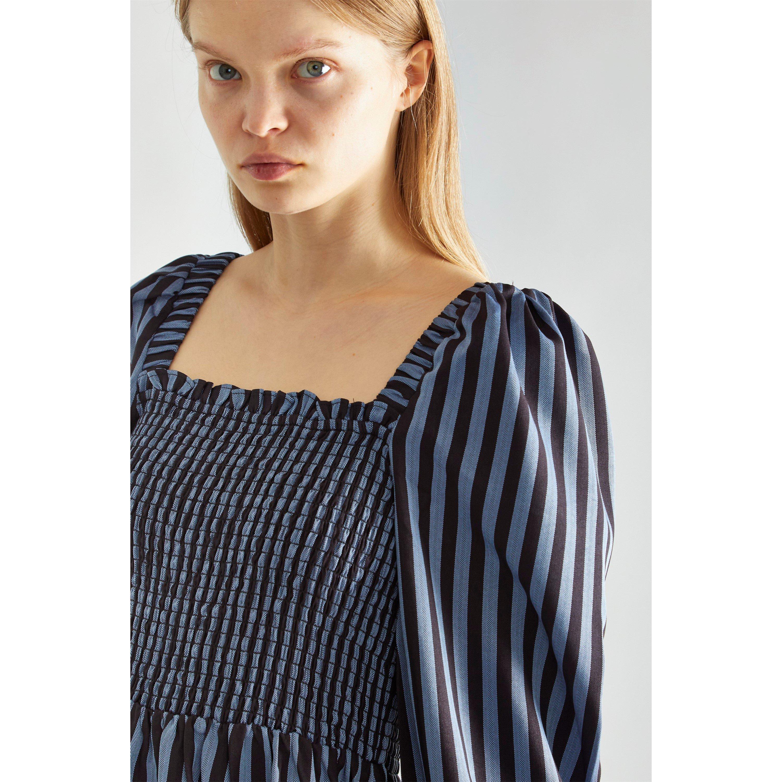 Blu - Glamorous - Stripe Shirred Midi-Dress - 4