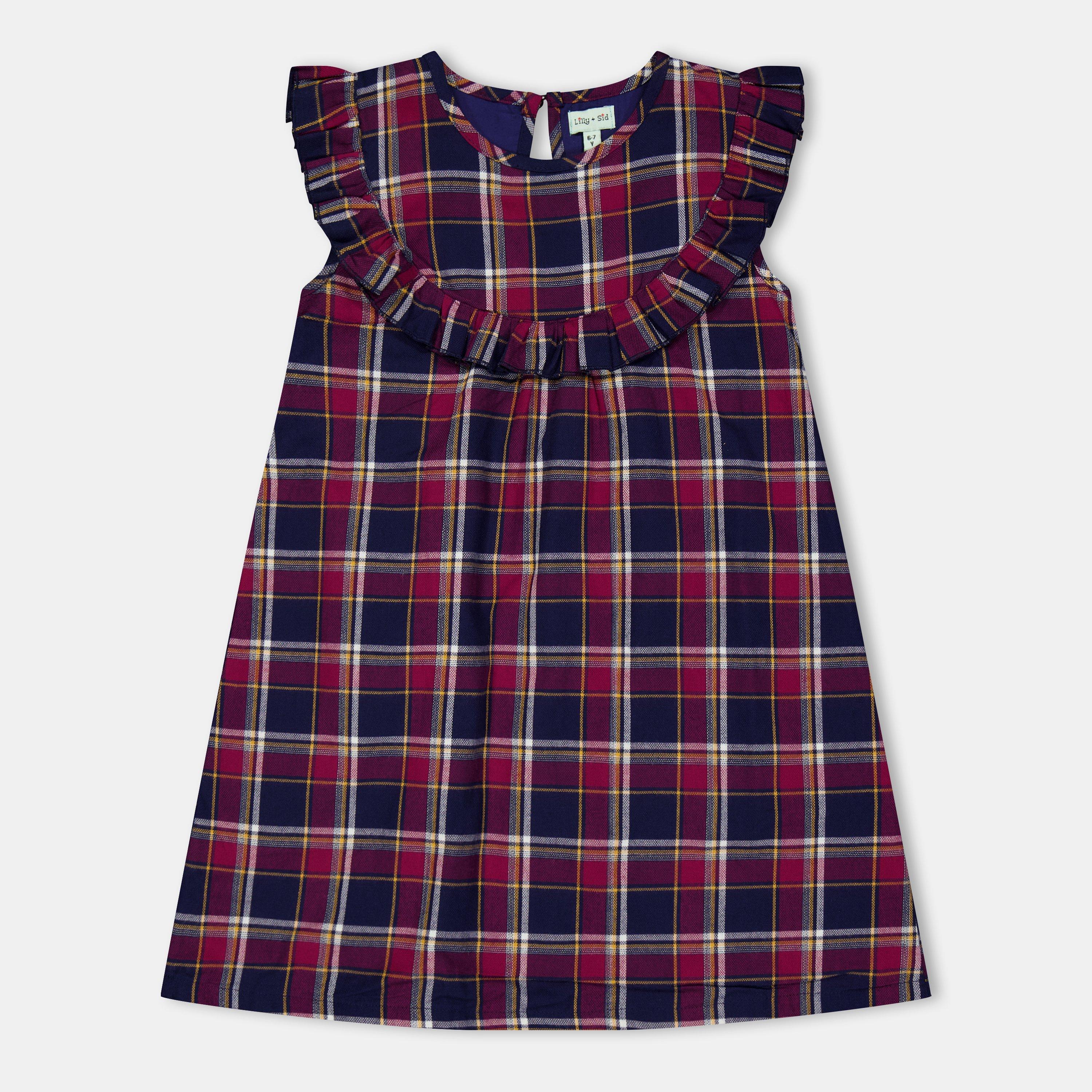 Multi - Lilly and Sid - Kids' Check Shift A-Line Dress - 1