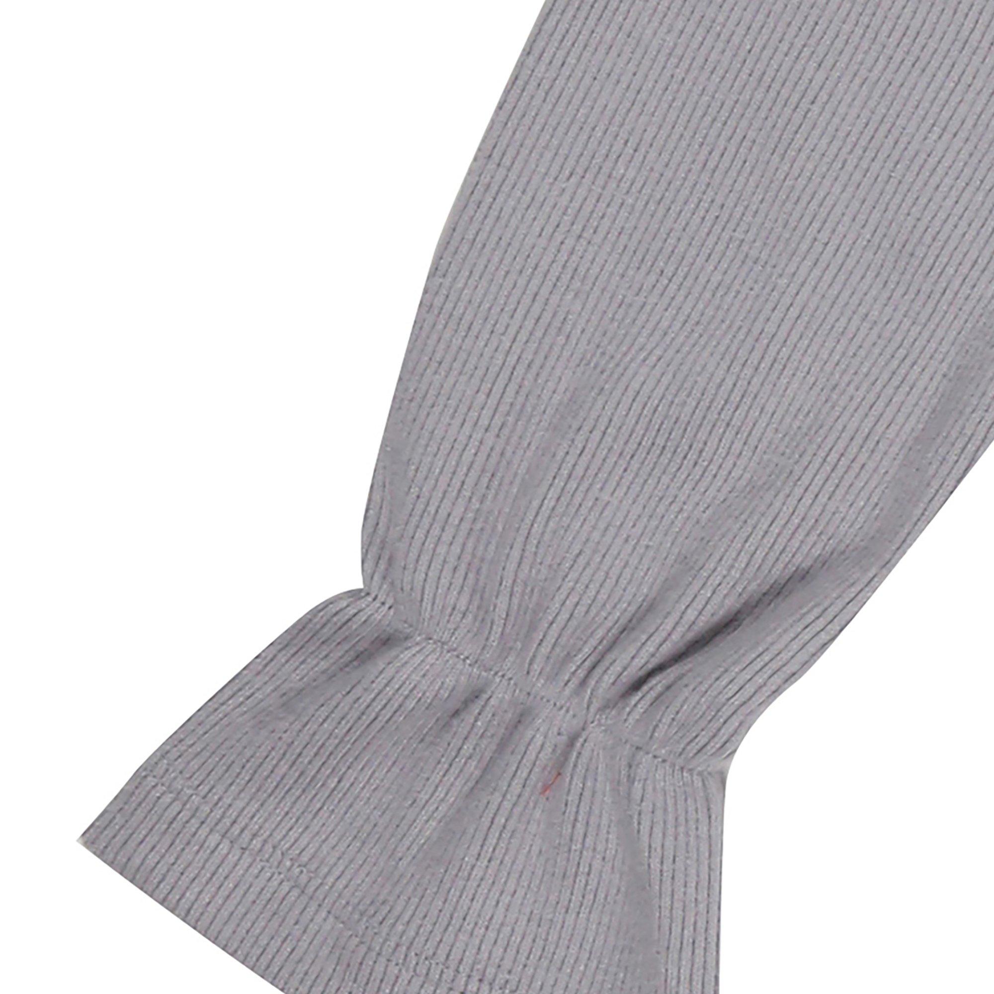 Grey - Lilly and Sid - Lace Long-Sleeve A-Line Dress - 4