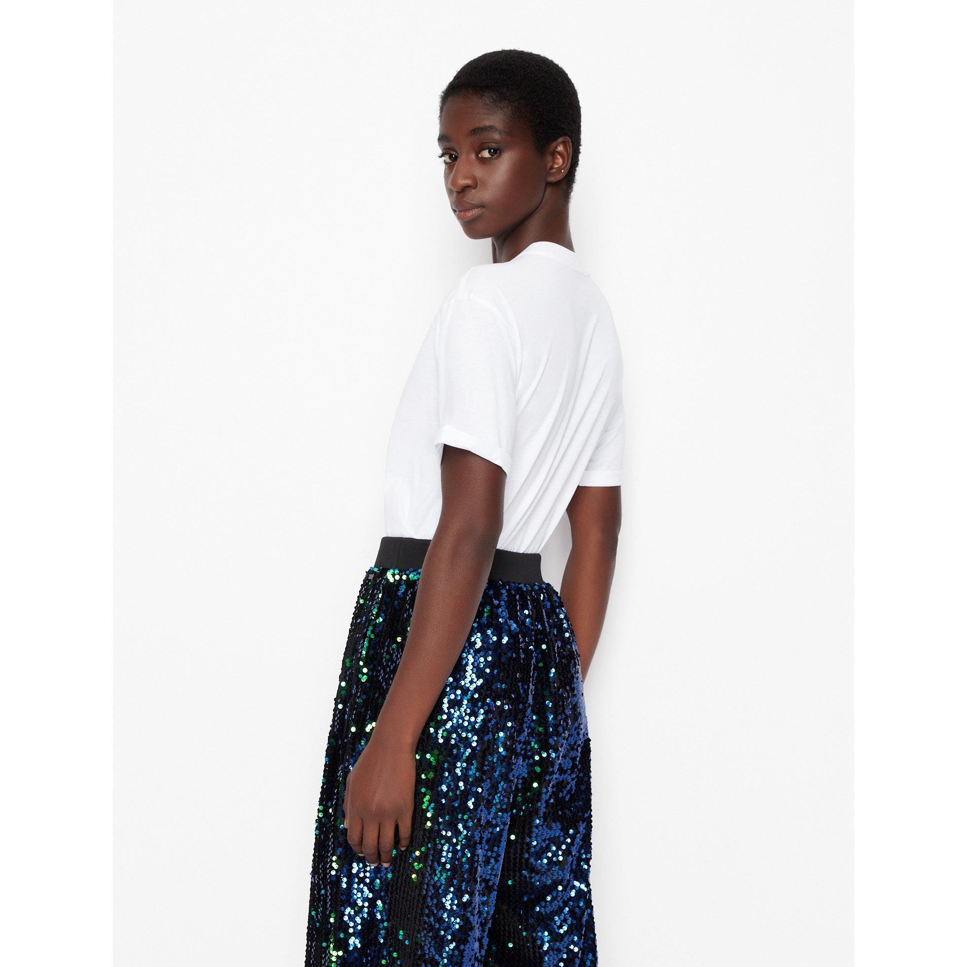 Branco ótico - Armani Exchange - Women's Graphic Print Regular Fit T-Shirt - 2